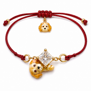 Golden Pup Lab Diamond Rakhi