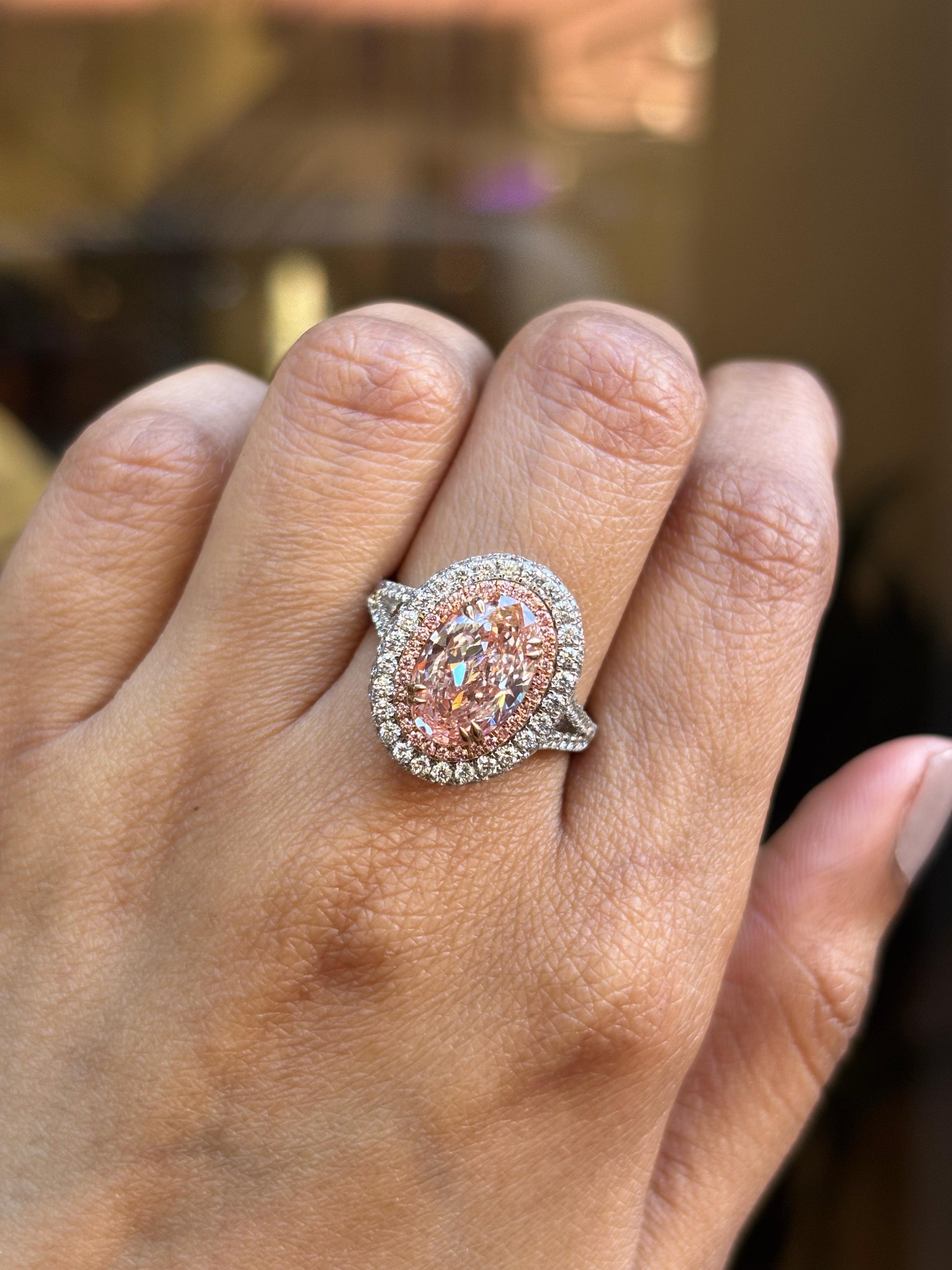 Qatar 2.75ct Lab Grown Diamond Ring - Elegant & Green - Fiona Diamonds - Fiona Diamonds