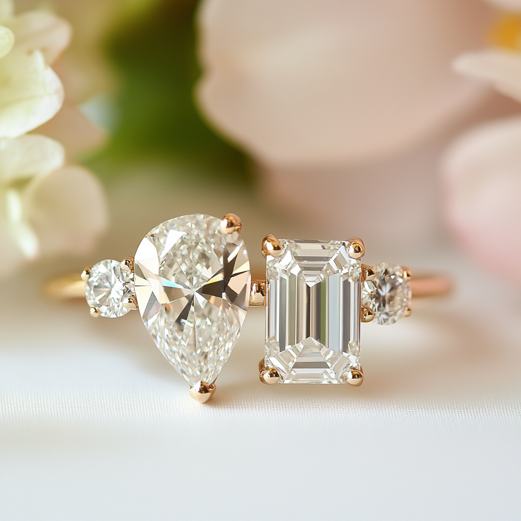 Vyralyn Lab Diamond Toi et Moi Ring - Fiona Diamonds - Fiona Diamonds