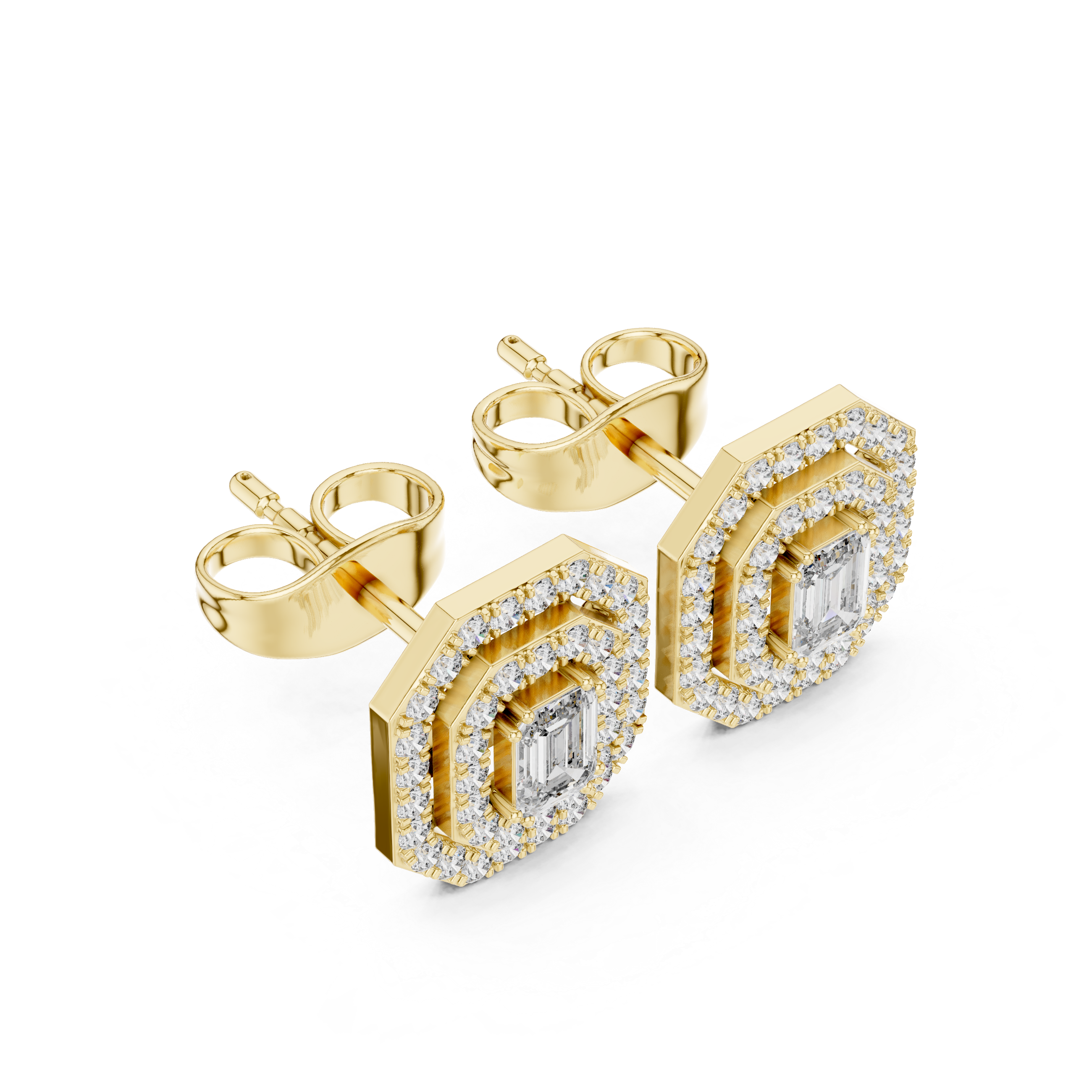 0.46 Lab Grown Diamond Earrings in 18kt Gold Vermeil