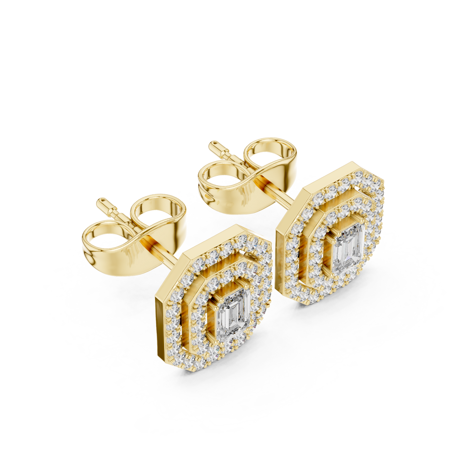 0.46 Lab Grown Diamond Earrings in 18kt Gold Vermeil