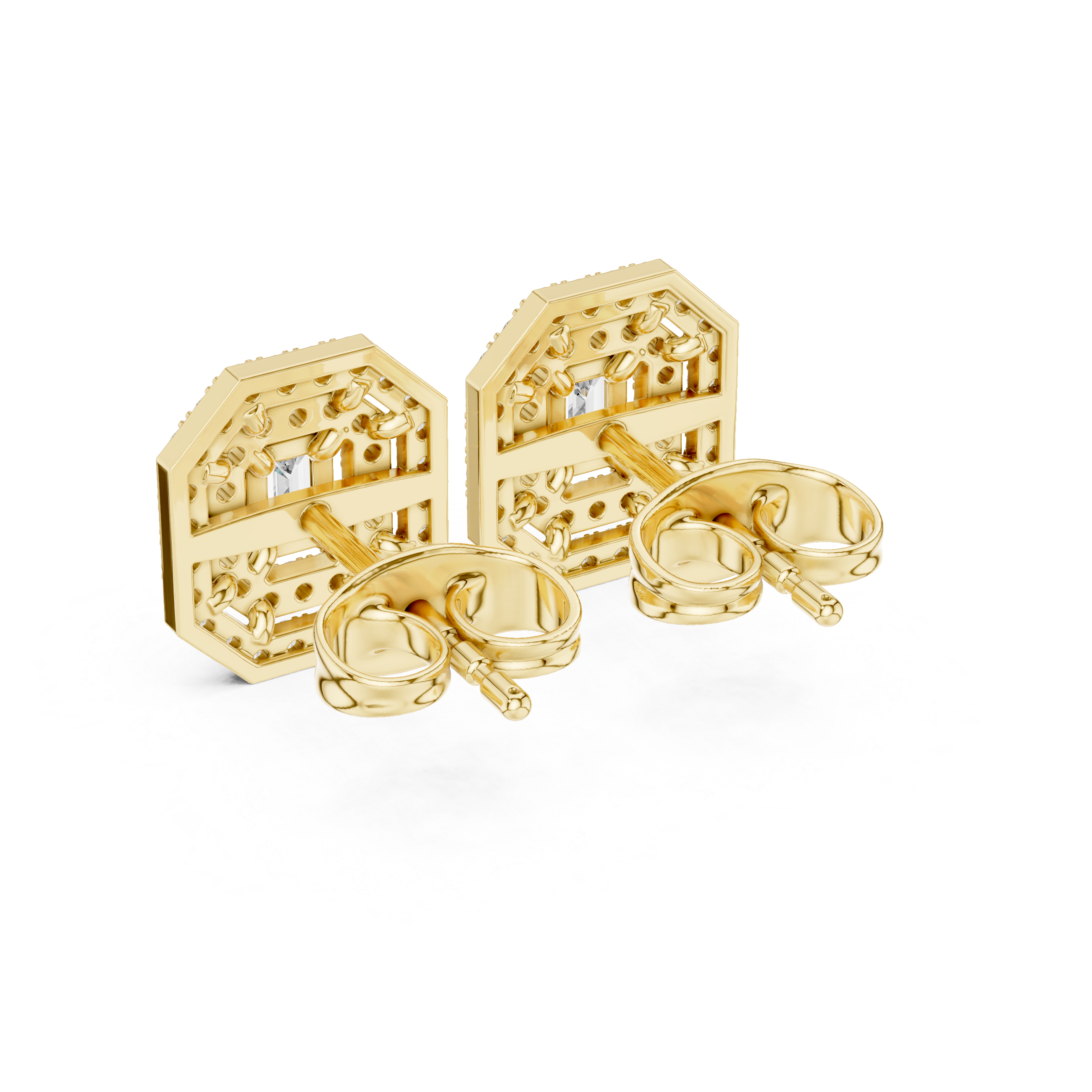 0.46 Lab Grown Diamond Earrings in 18kt Gold Vermeil