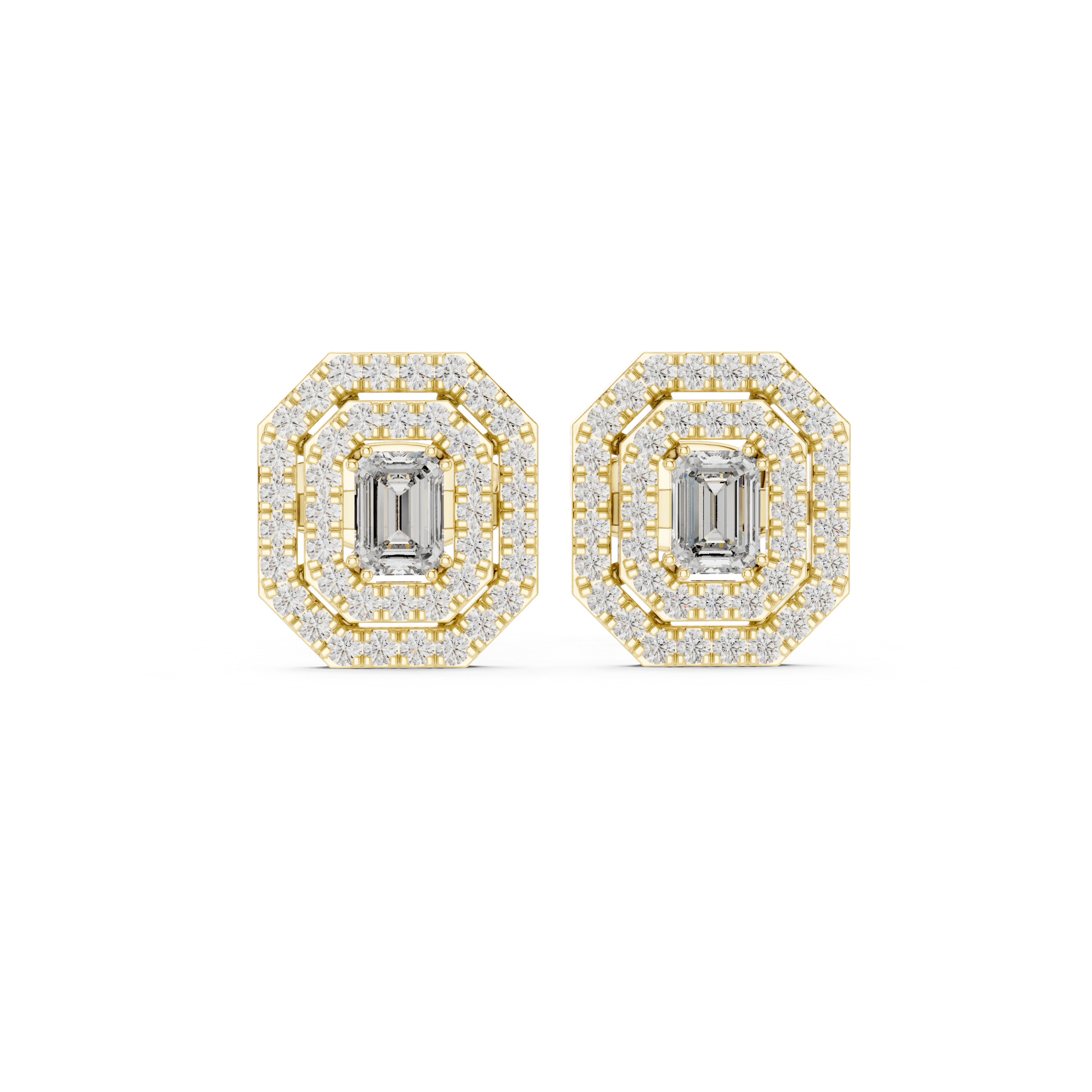 0.46 Lab Grown Diamond Earrings in 18kt Gold Vermeil