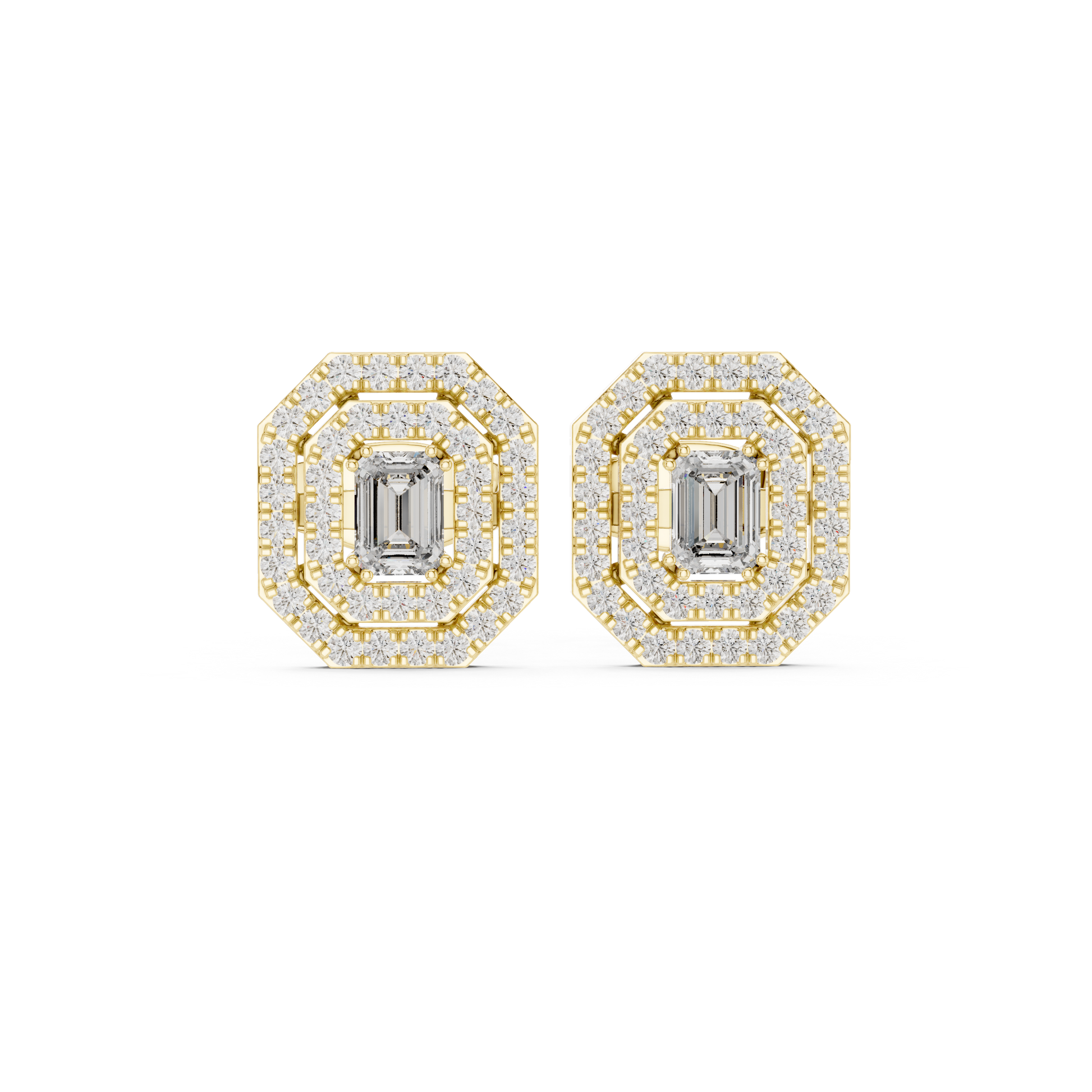 0.46 Lab Grown Diamond Earrings in 18kt Gold Vermeil