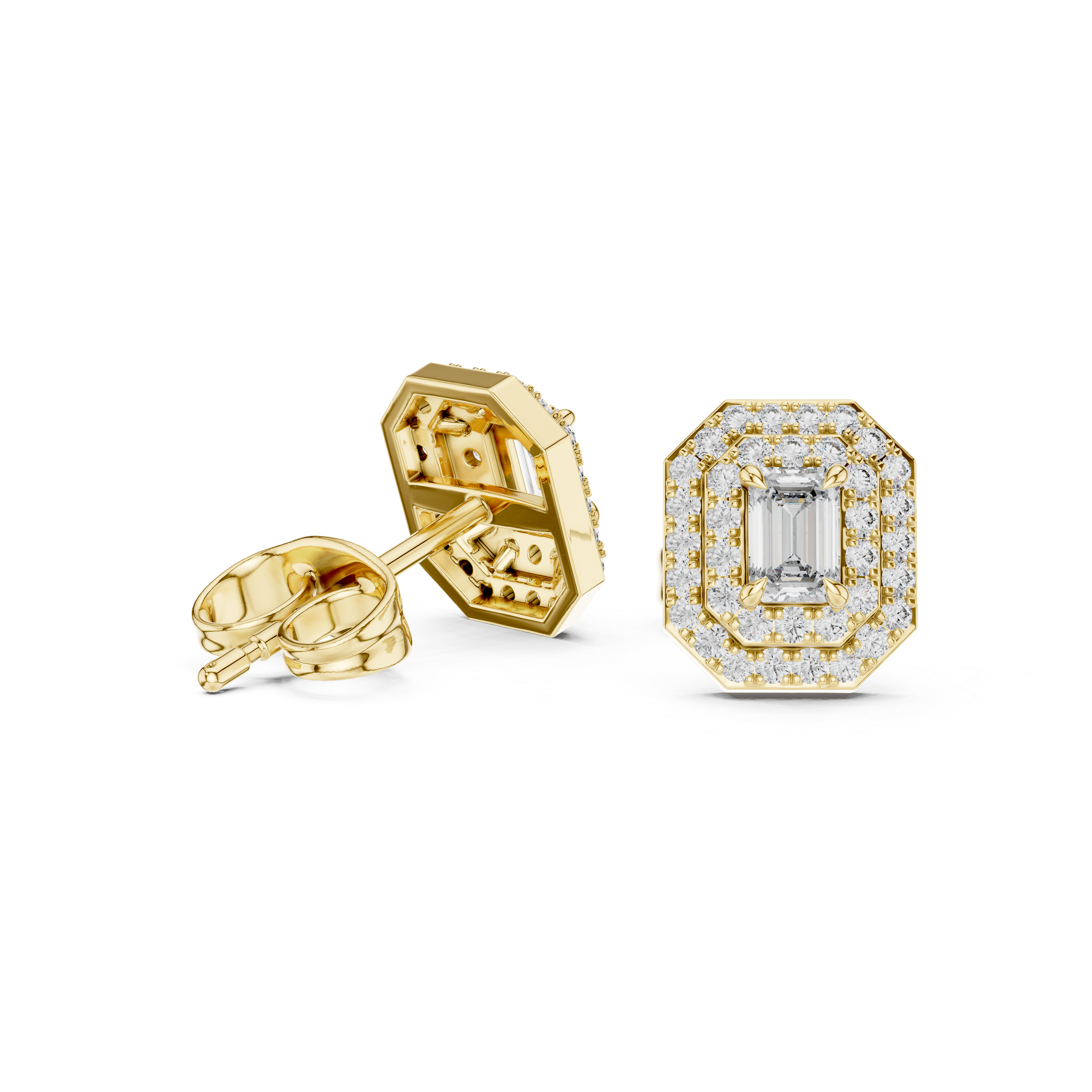 0.6 Lab Grown Diamond Earrings in 18kt Gold Vermeil