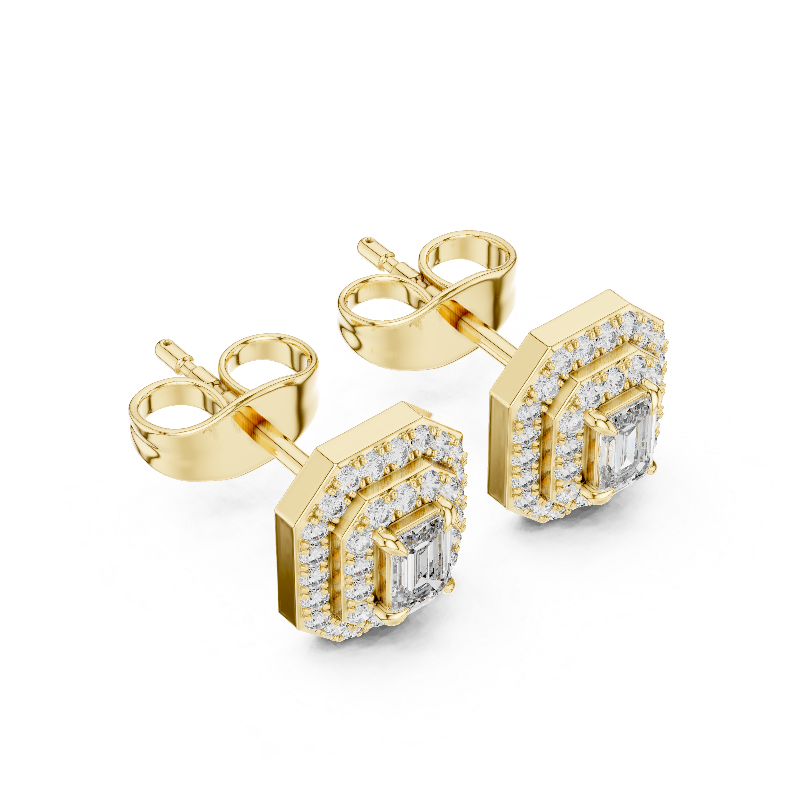 0.6 Lab Grown Diamond Earrings in 18kt Gold Vermeil