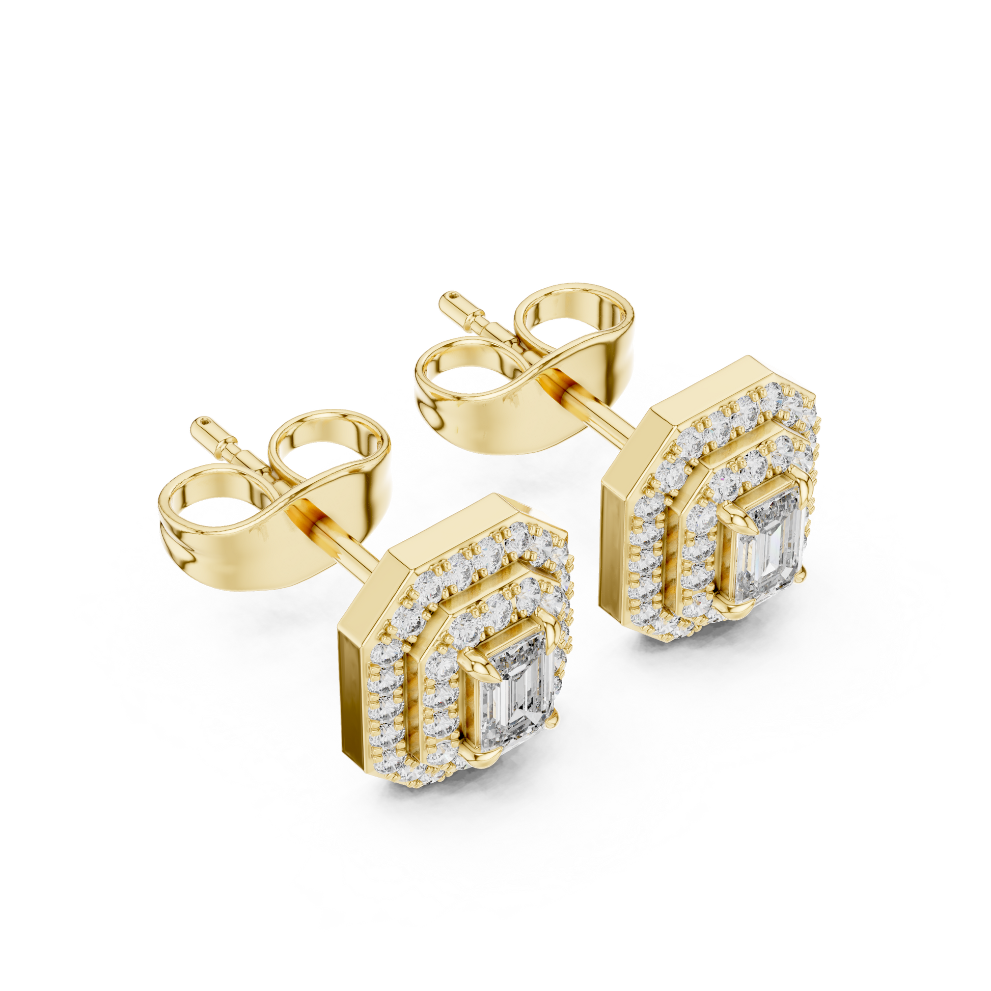 0.6 Lab Grown Diamond Earrings in 18kt Gold Vermeil