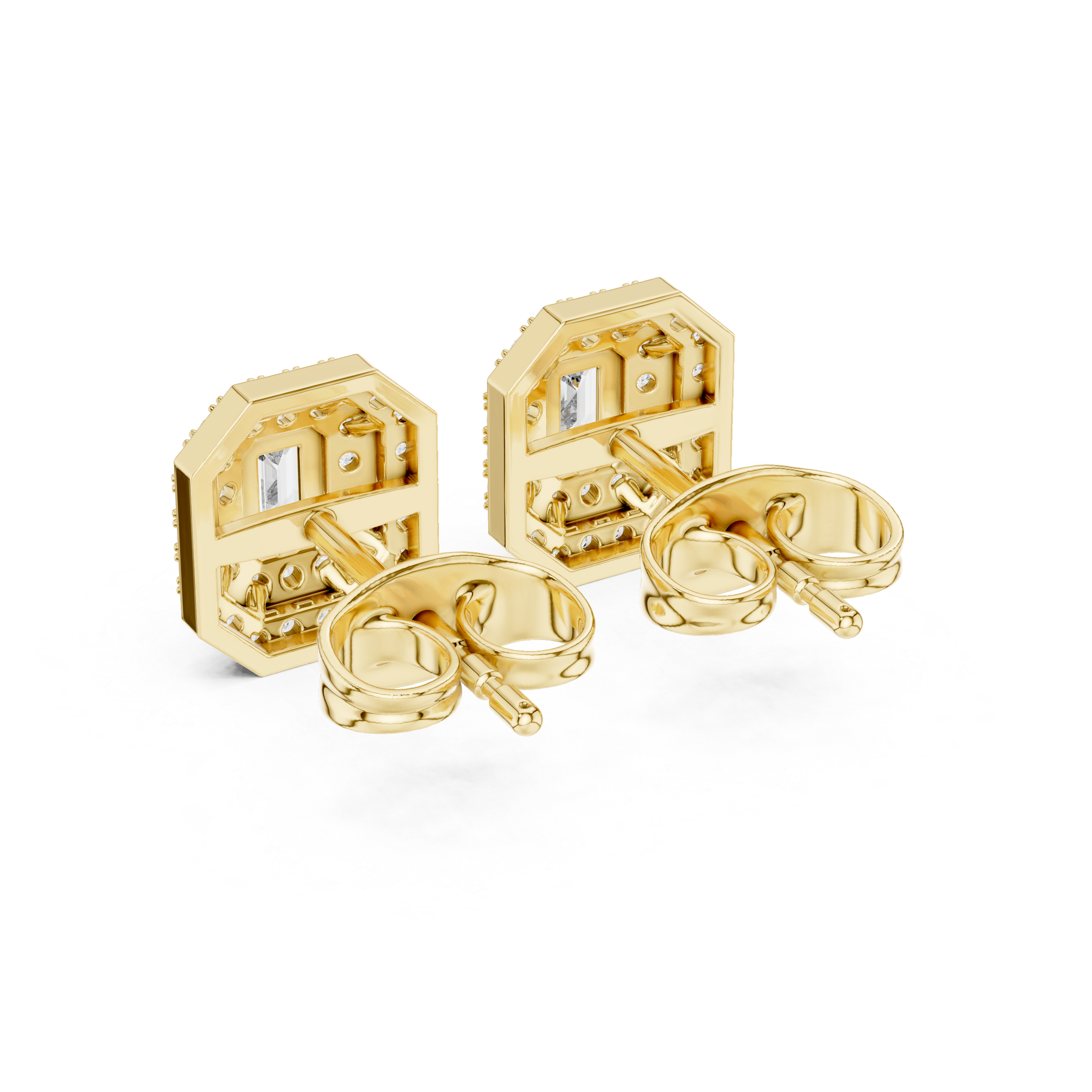 0.6 Lab Grown Diamond Earrings in 18kt Gold Vermeil