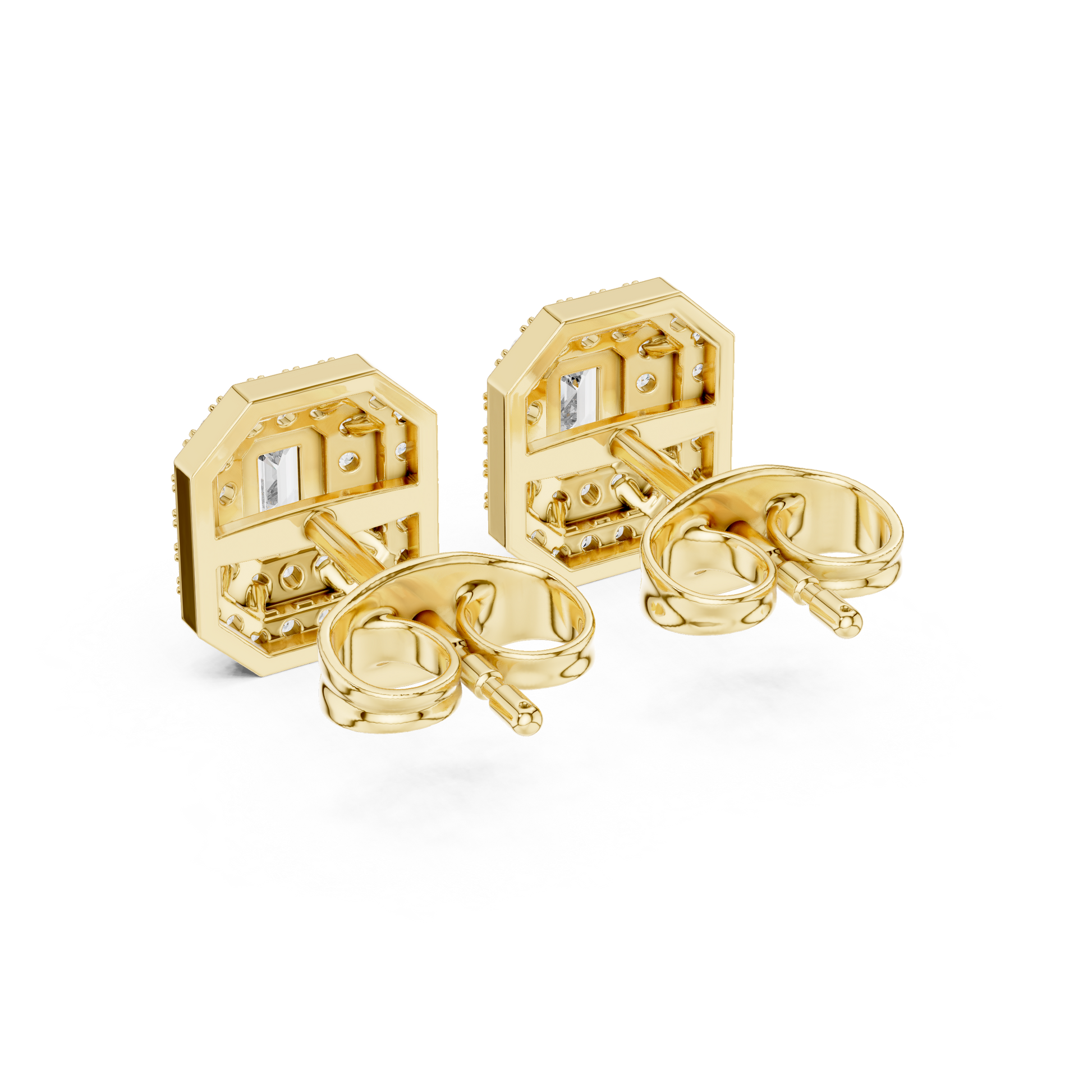 0.6 Lab Grown Diamond Earrings in 18kt Gold Vermeil