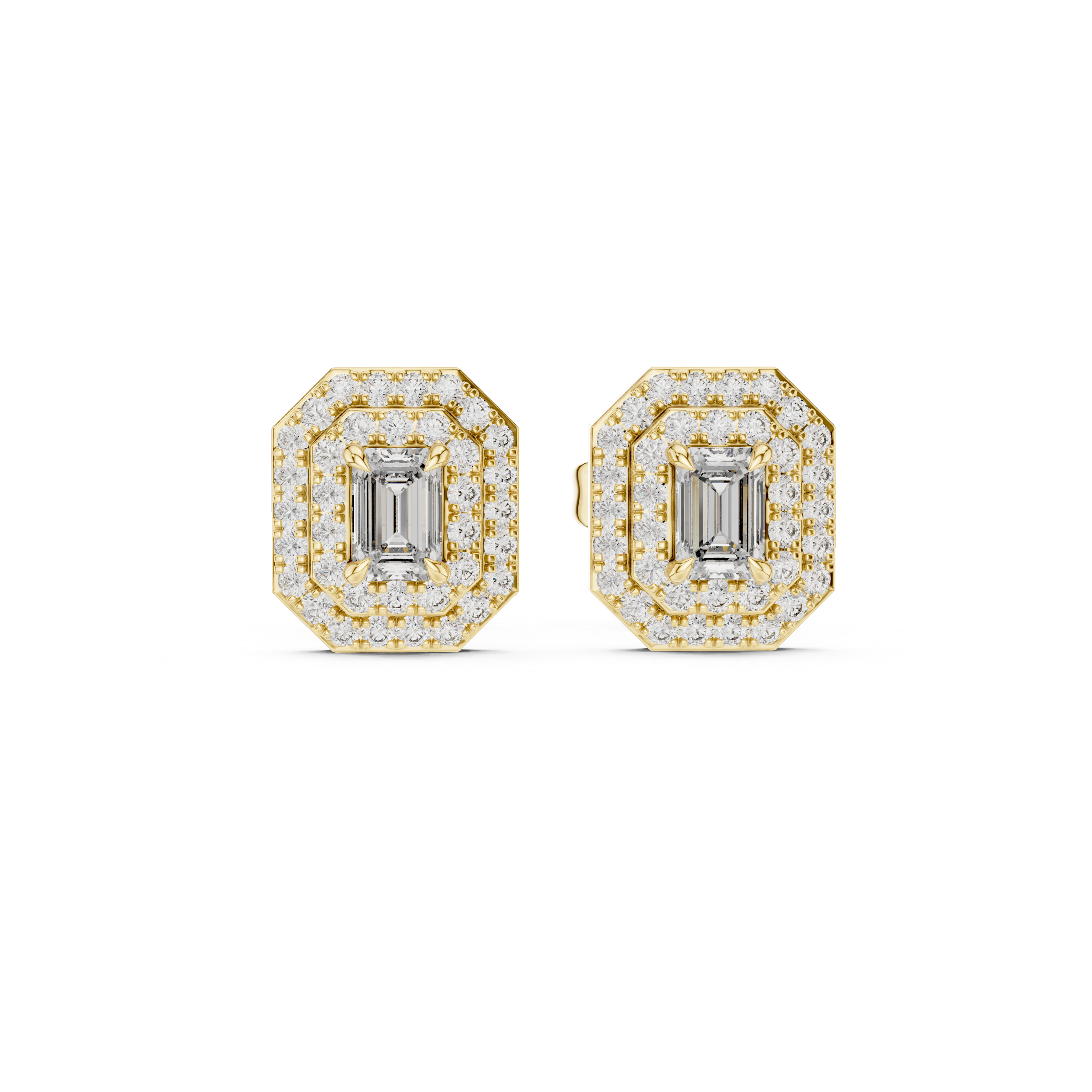 0.6 Lab Grown Diamond Earrings in 18kt Gold Vermeil