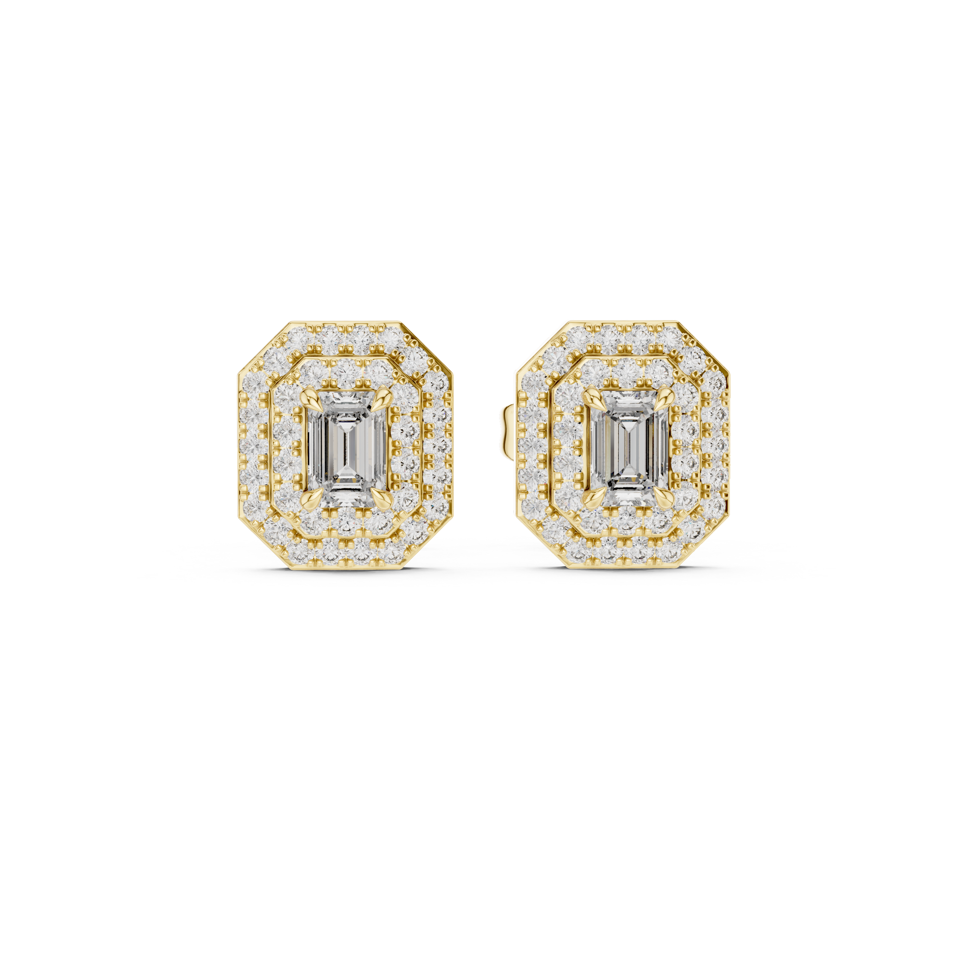 0.6 Lab Grown Diamond Earrings in 18kt Gold Vermeil