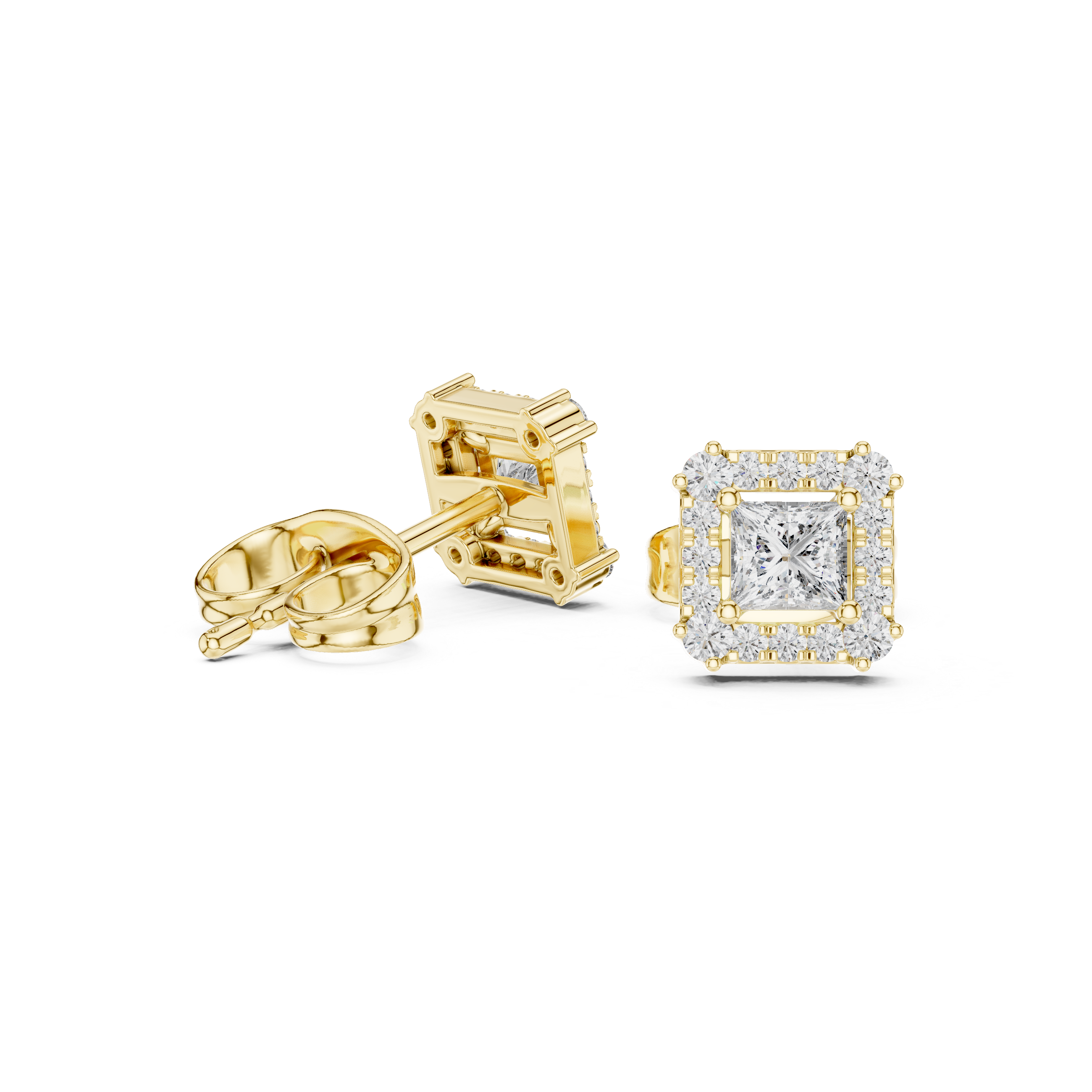 0.29 Lab Grown Diamond Earrings in 18kt Gold Vermeil