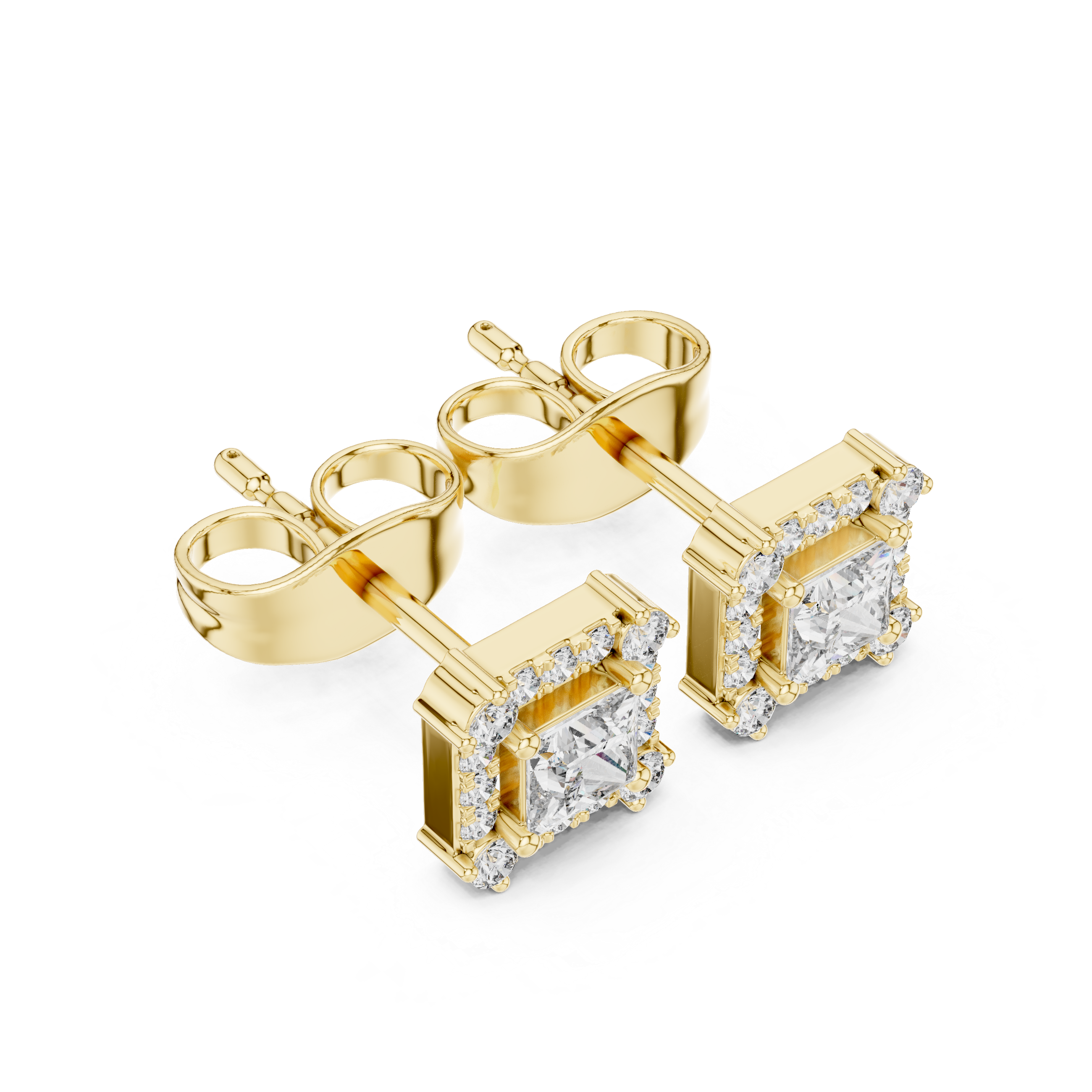 0.29 Lab Grown Diamond Earrings in 18kt Gold Vermeil