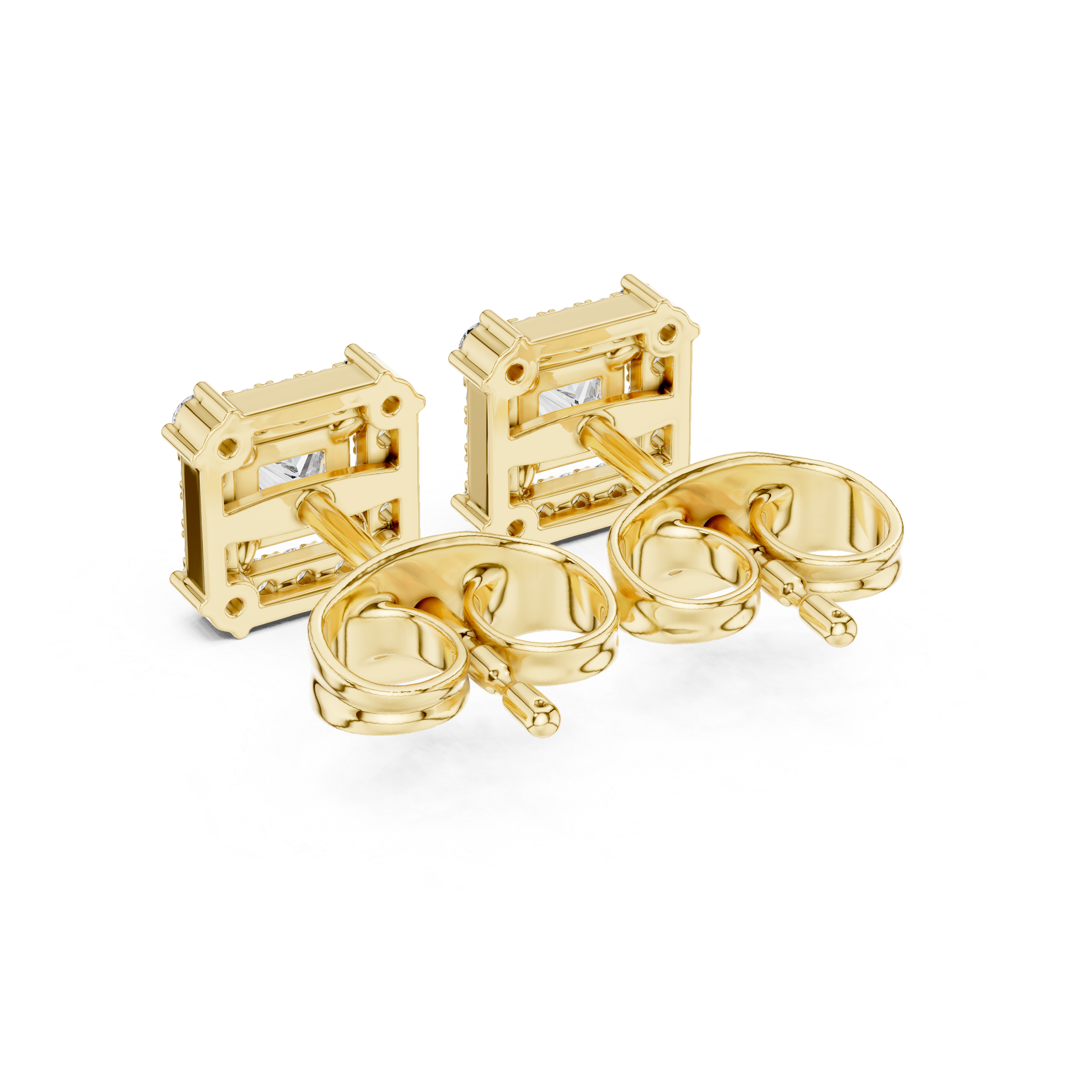 0.29 Lab Grown Diamond Earrings in 18kt Gold Vermeil