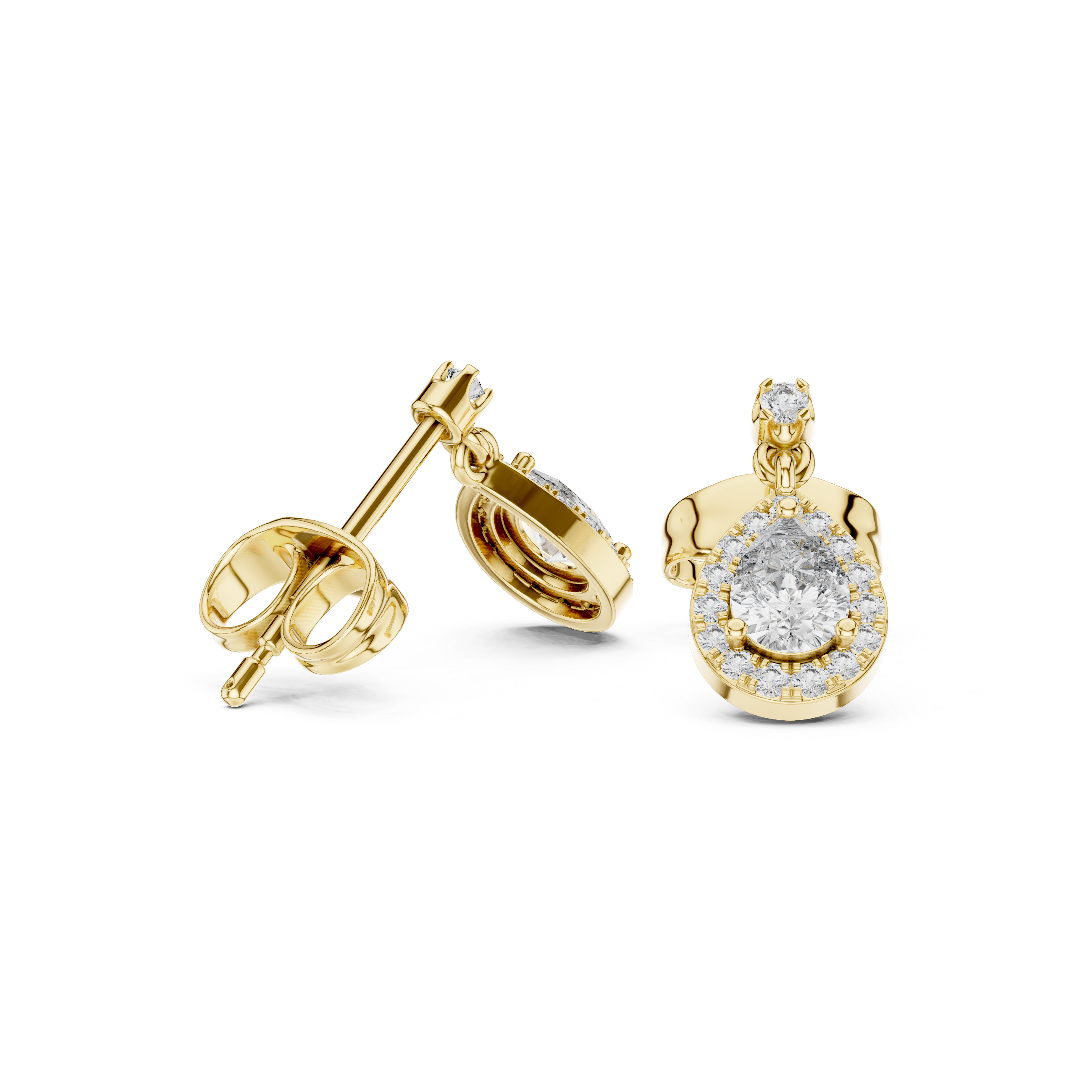 0.48 Lab Grown Diamond Earrings in 18kt Gold Vermeil