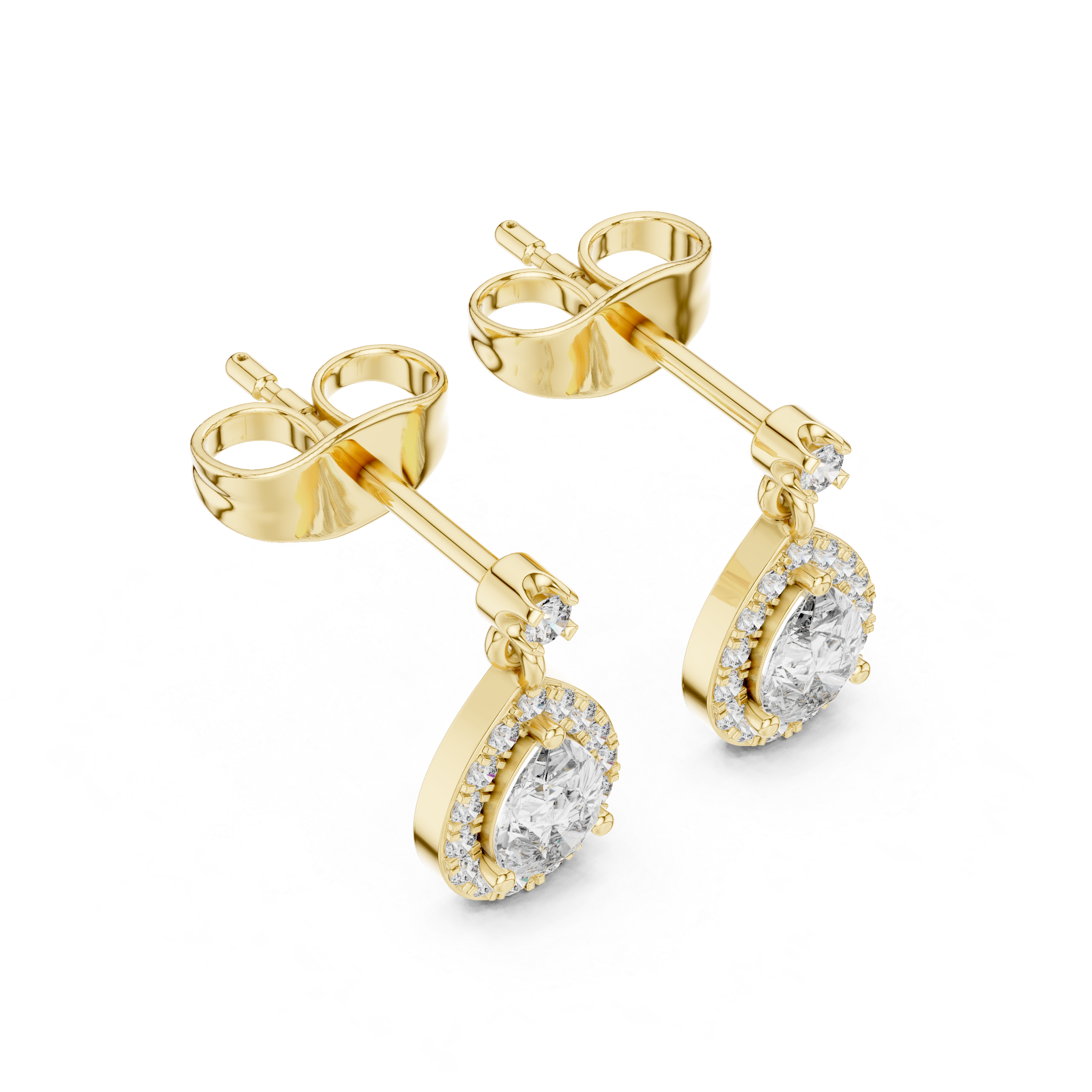 0.48 Lab Grown Diamond Earrings in 18kt Gold Vermeil