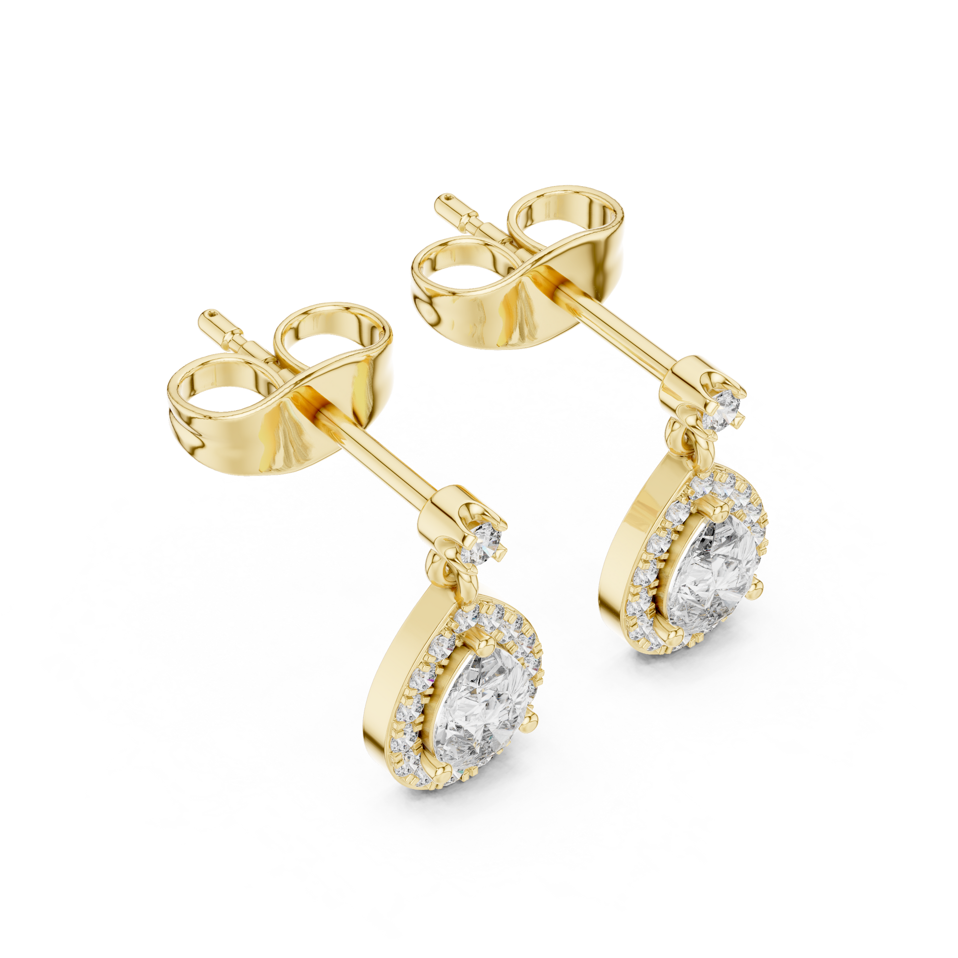 0.48 Lab Grown Diamond Earrings in 18kt Gold Vermeil