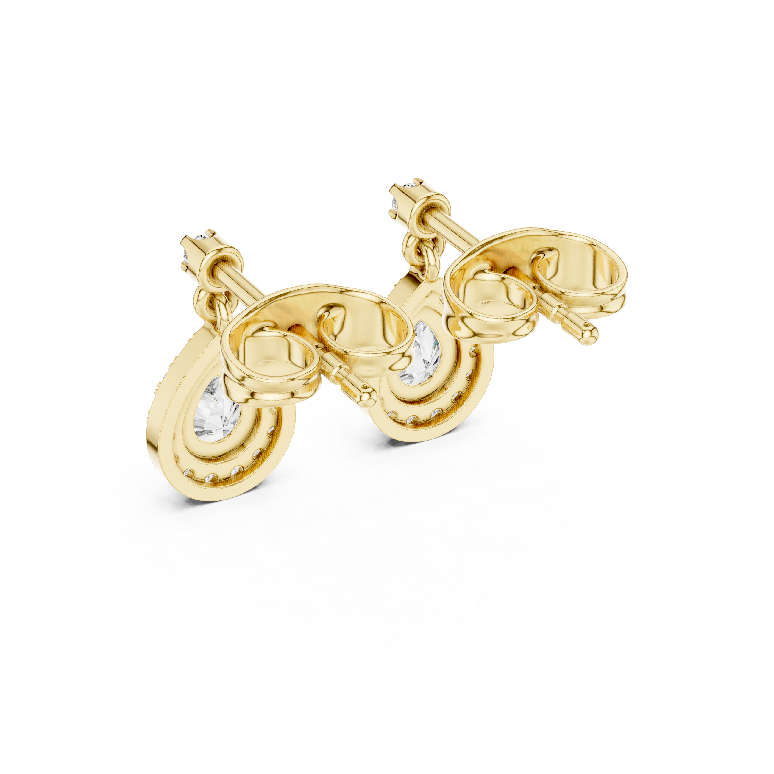 0.48 Lab Grown Diamond Earrings in 18kt Gold Vermeil