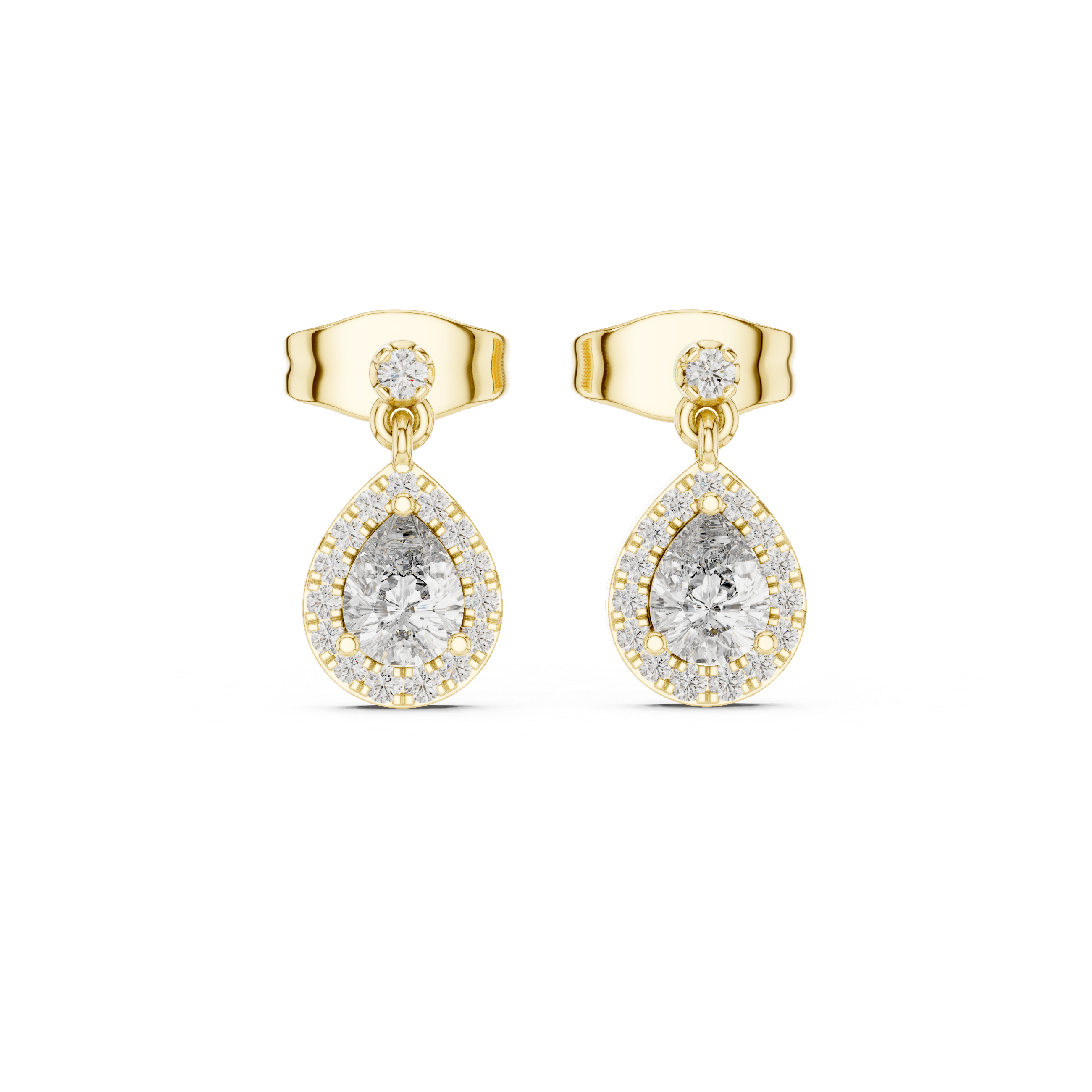 0.48 Lab Grown Diamond Earrings in 18kt Gold Vermeil