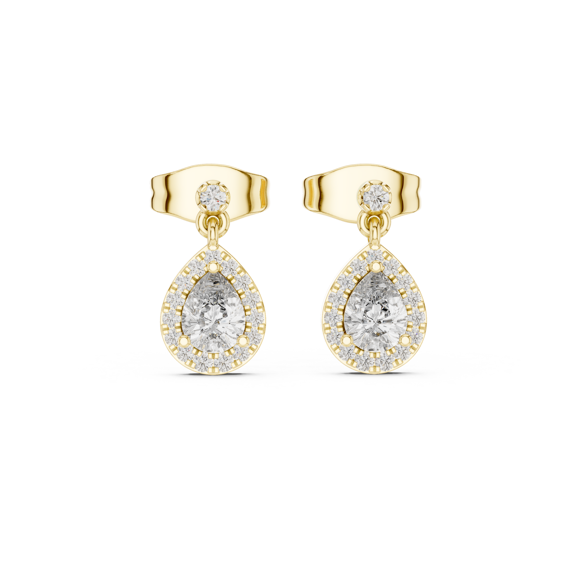 0.48 Lab Grown Diamond Earrings in 18kt Gold Vermeil