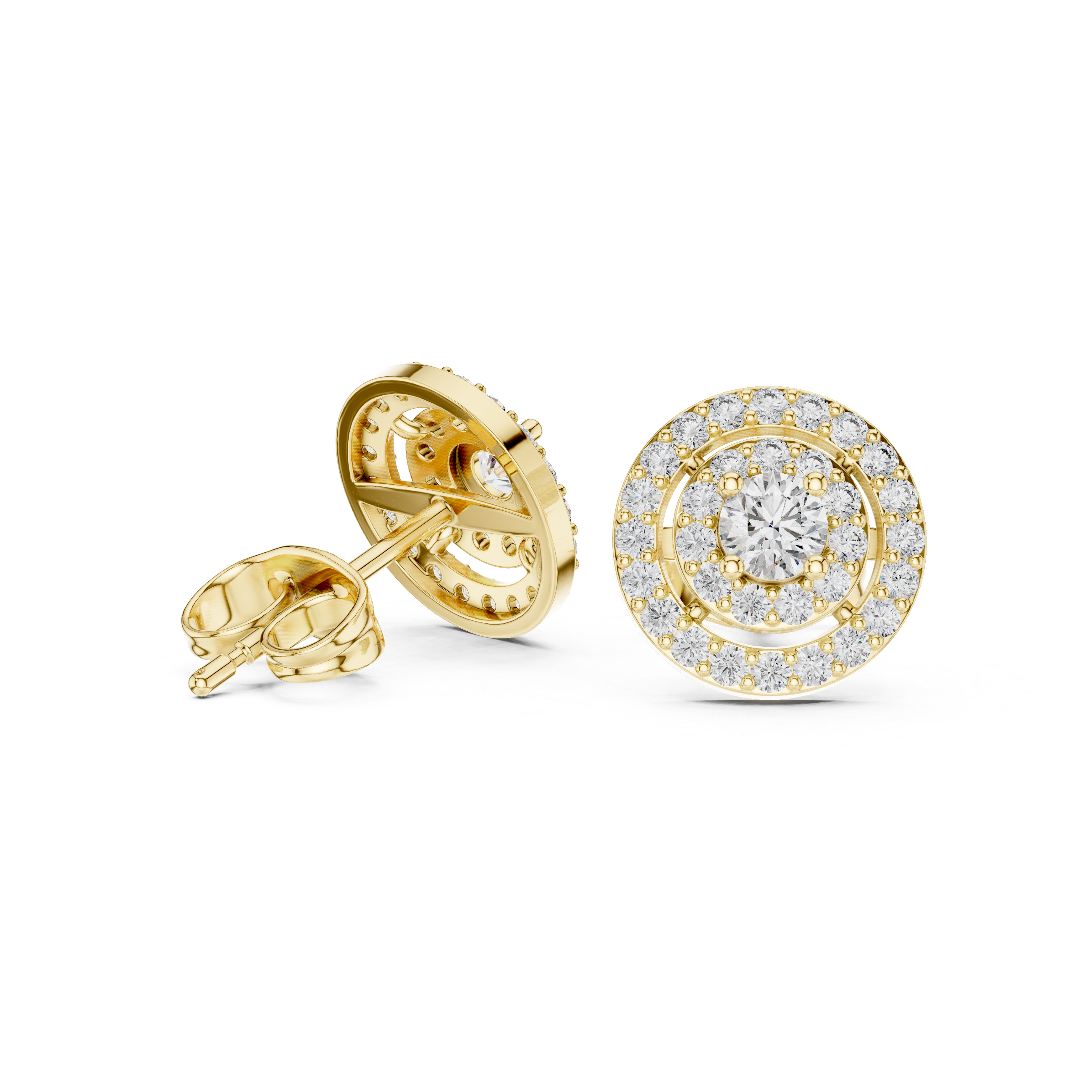0.57 Lab Grown Diamond Earrings in 18kt Gold Vermeil