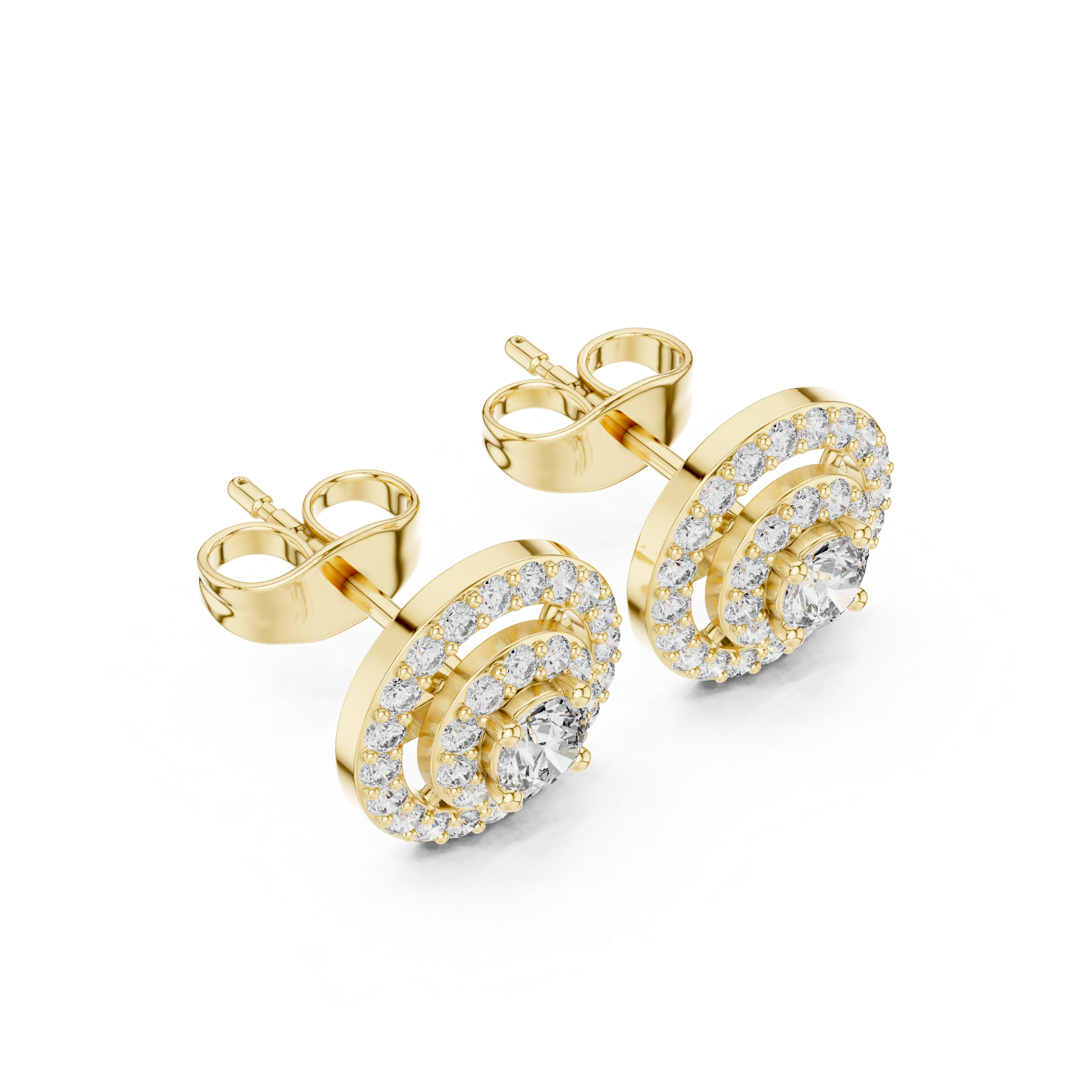 0.57 Lab Grown Diamond Earrings in 18kt Gold Vermeil