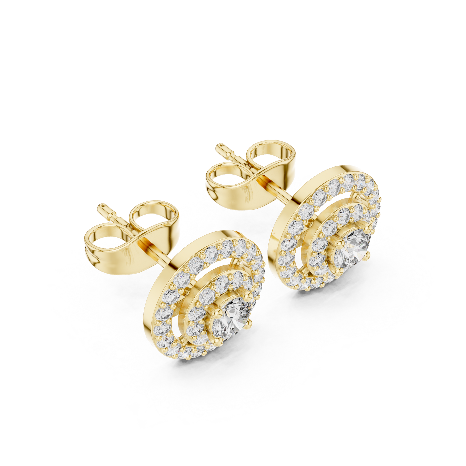 0.57 Lab Grown Diamond Earrings in 18kt Gold Vermeil