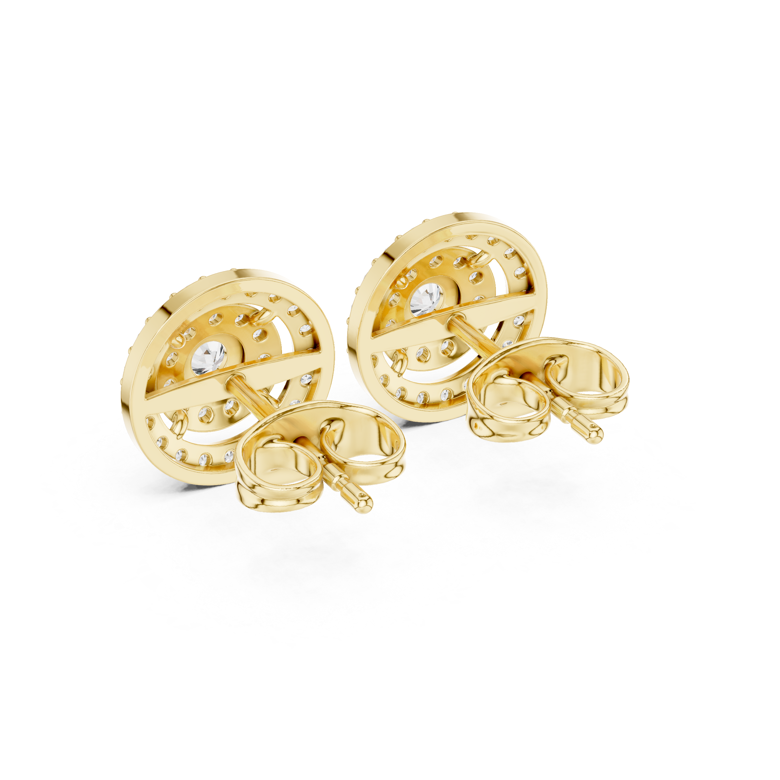 0.57 Lab Grown Diamond Earrings in 18kt Gold Vermeil