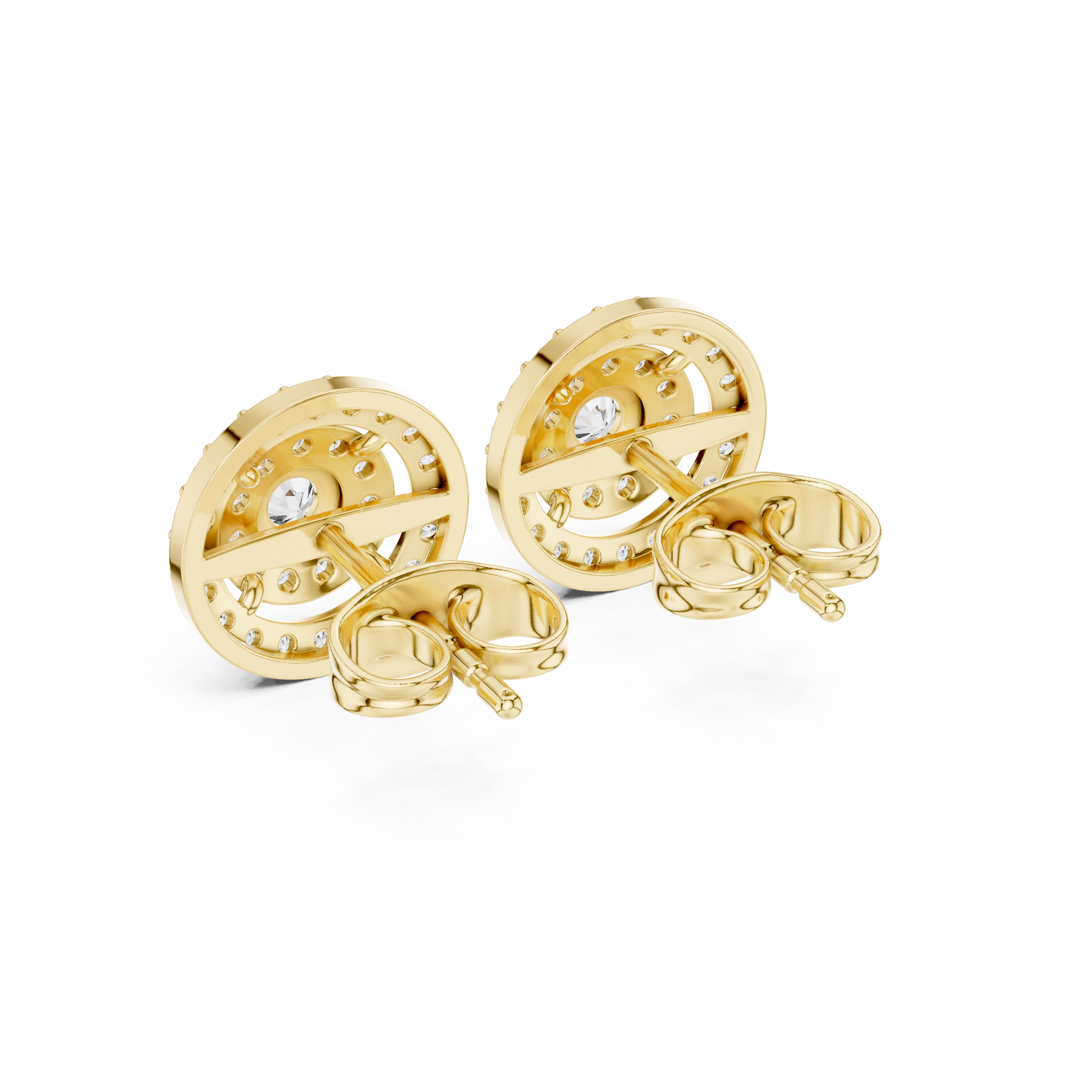 0.57 Lab Grown Diamond Earrings in 18kt Gold Vermeil