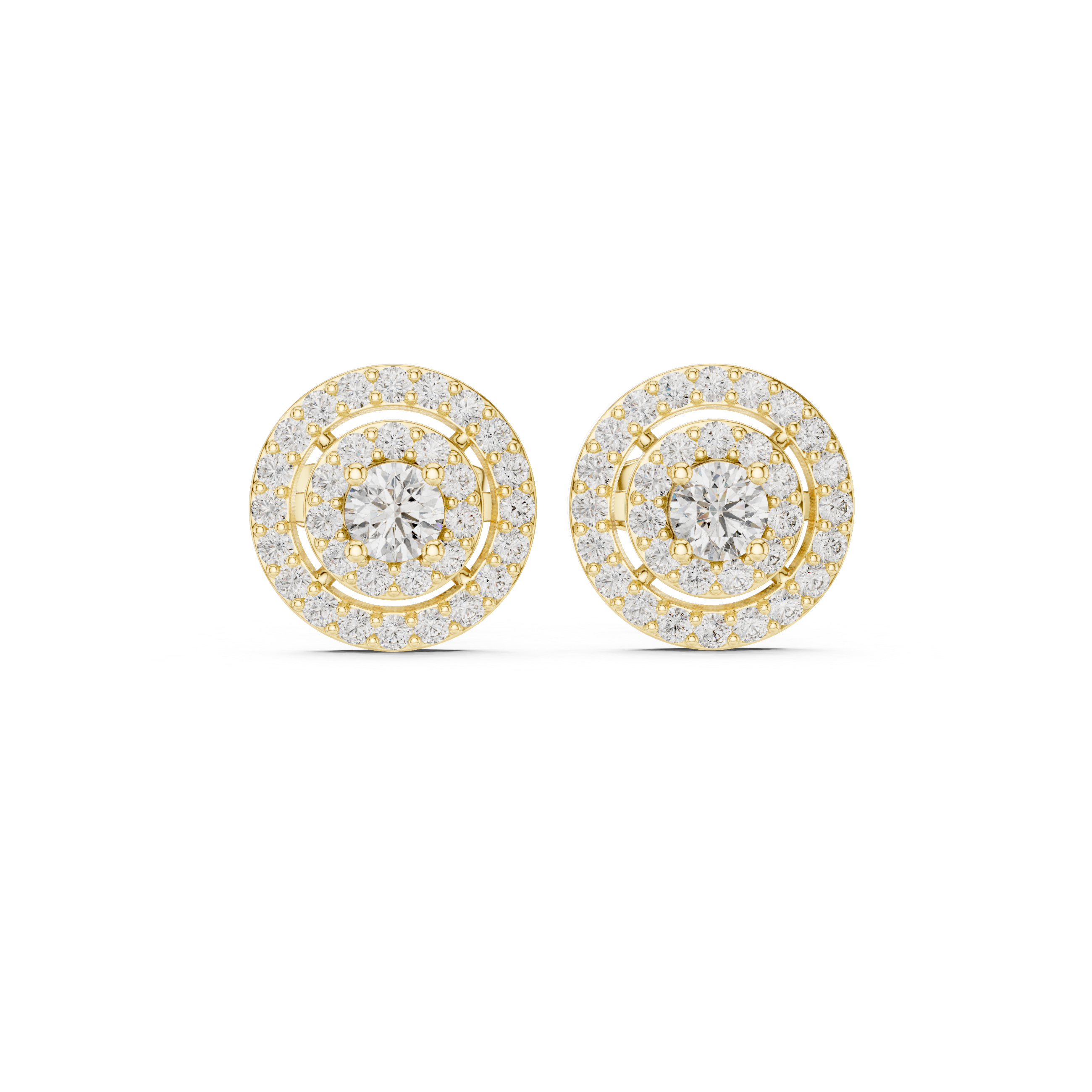 0.57 Lab Grown Diamond Earrings in 18kt Gold Vermeil