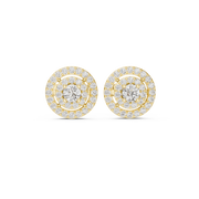 0.57 Lab Grown Diamond Earrings in 18kt Gold Vermeil