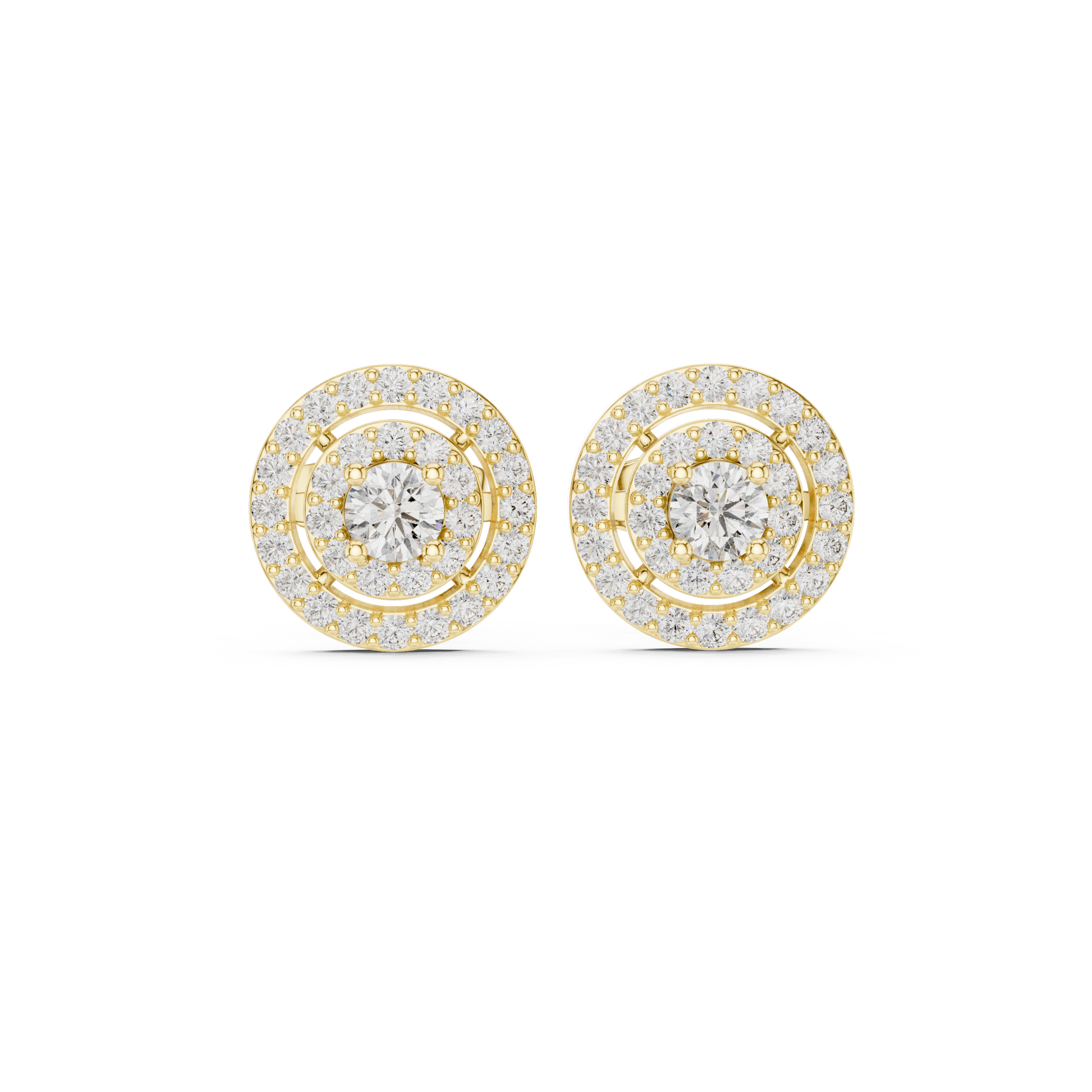 0.57 Lab Grown Diamond Earrings in 18kt Gold Vermeil