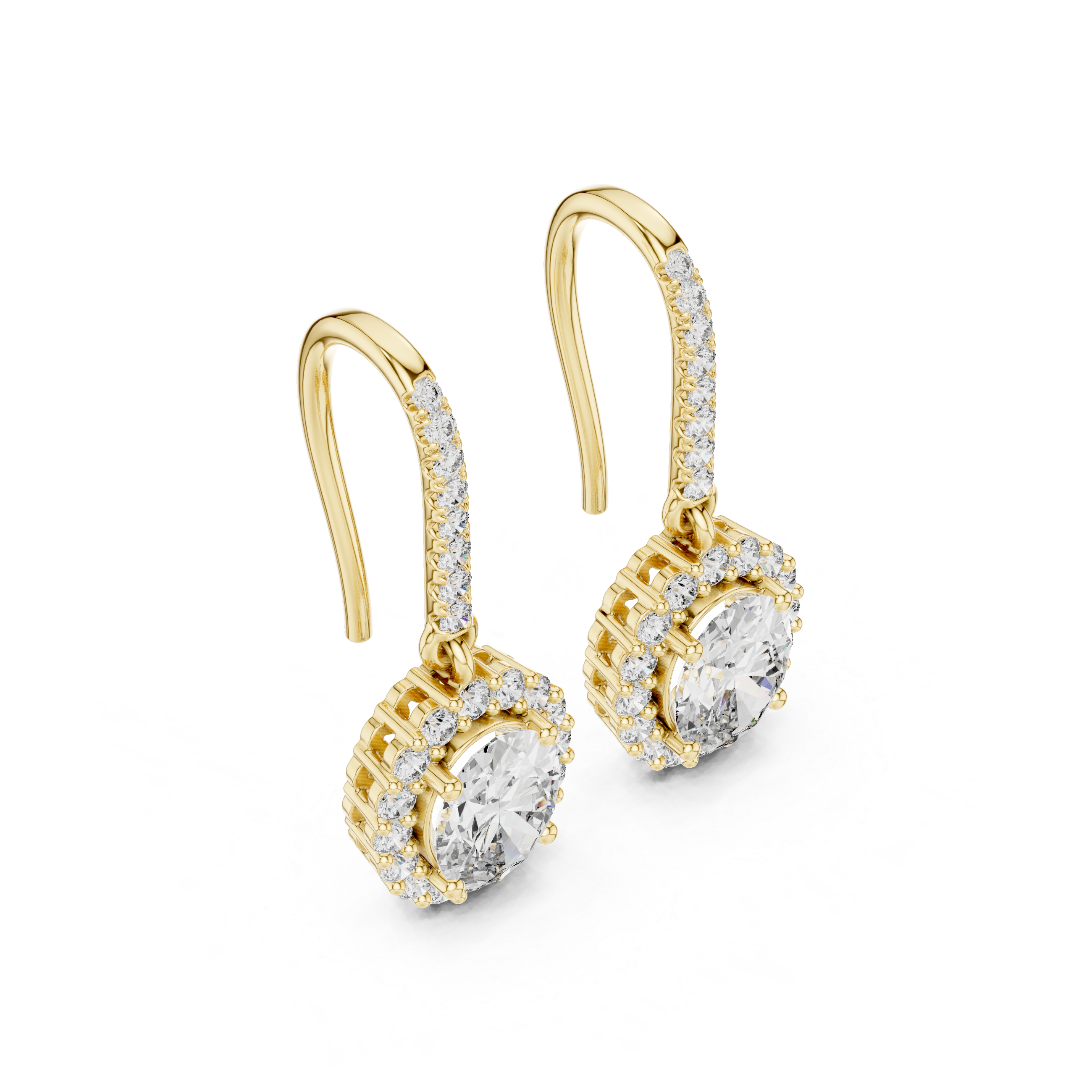 1.29 Lab Grown Diamond Earrings in 18kt Gold Vermeil