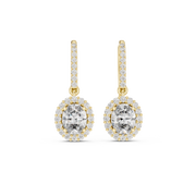 1.29 Lab Grown Diamond Earrings in 18kt Gold Vermeil
