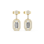 1.05 Lab Grown Diamond Earrings in 18kt Gold Vermeil