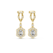 1.42 Lab Grown Diamond Earrings in 18kt Gold Vermeil