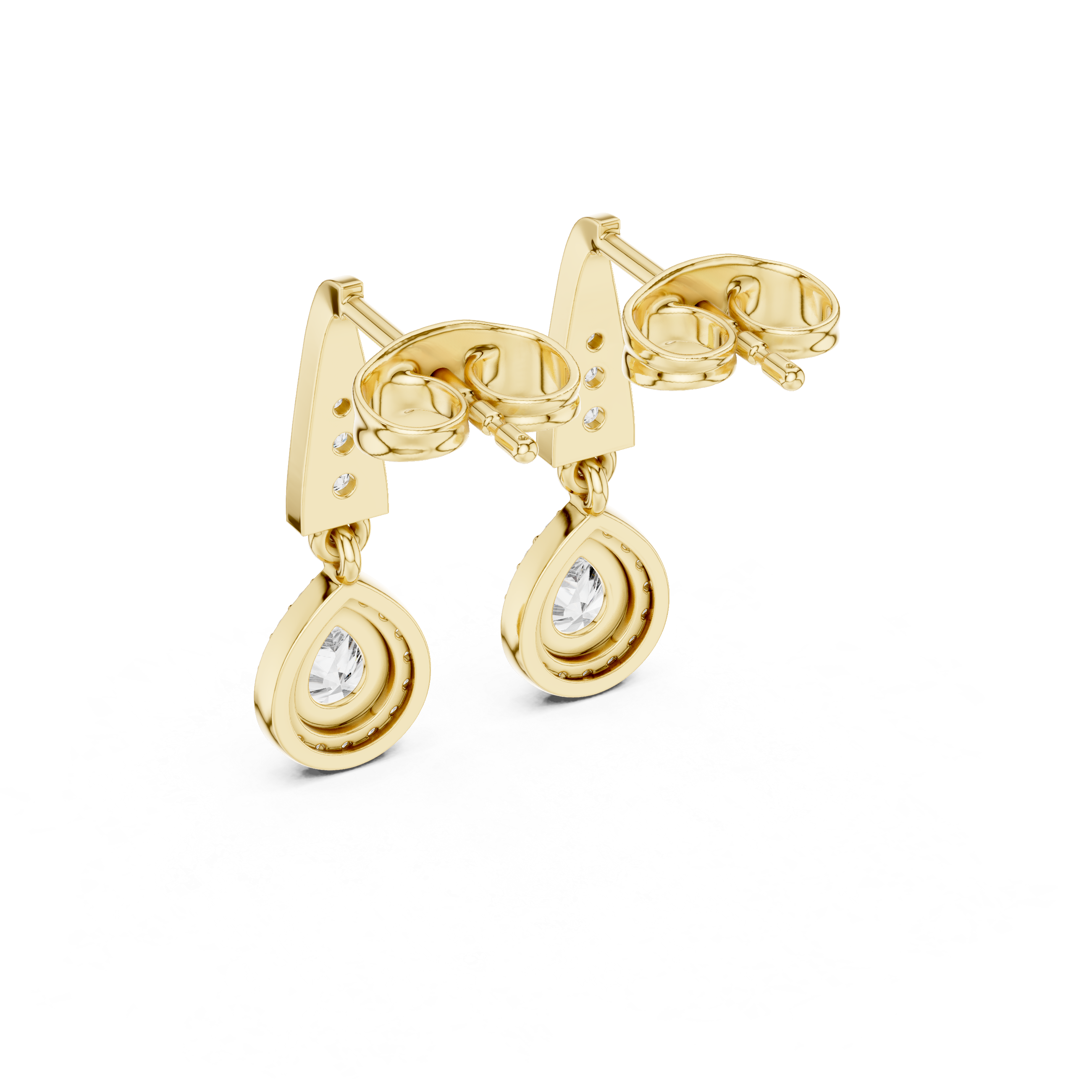 0.45 Lab Grown Diamond Earrings in 18kt Gold Vermeil