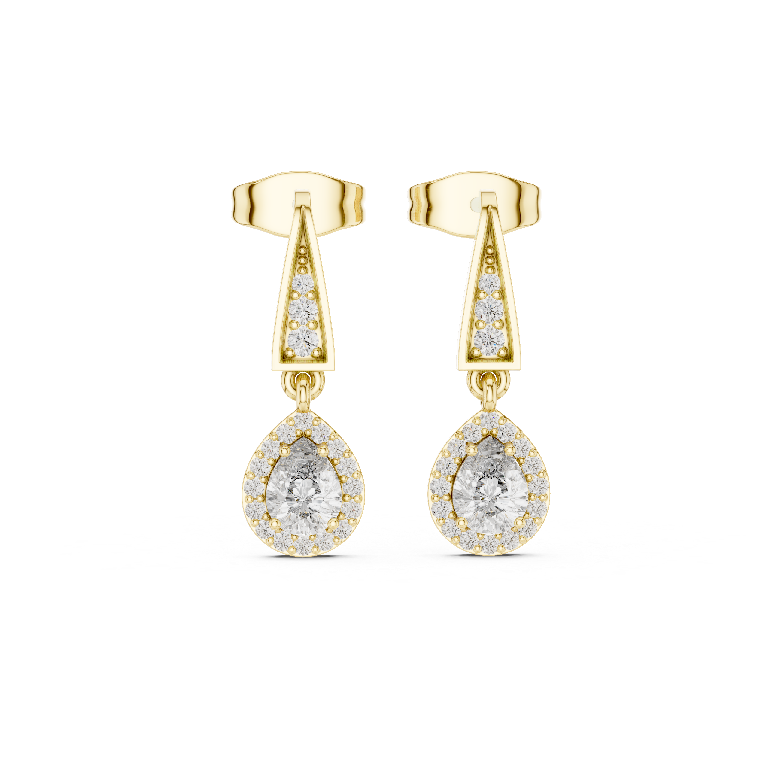 0.45 Lab Grown Diamond Earrings in 18kt Gold Vermeil
