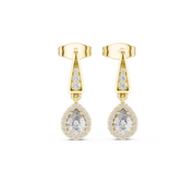 0.45 Lab Grown Diamond Earrings in 18kt Gold Vermeil