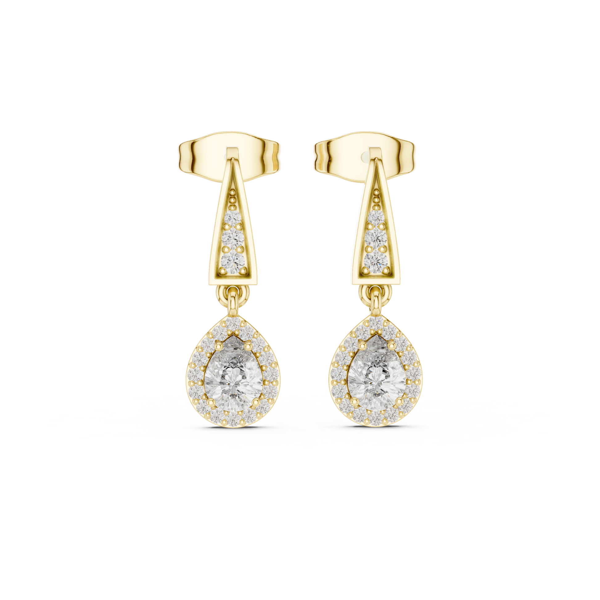 0.45 Lab Grown Diamond Earrings in 18kt Gold Vermeil