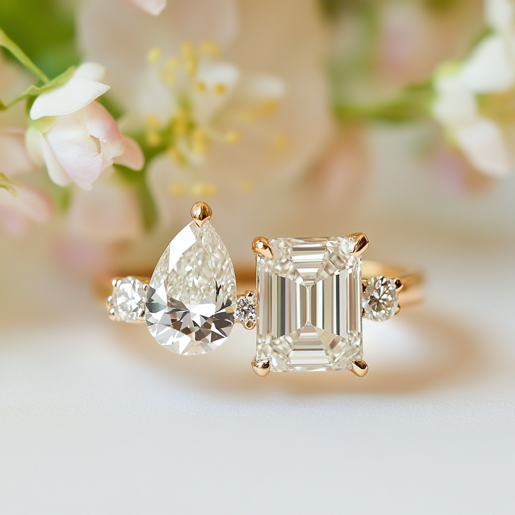 Ulionna Lab Diamond Toi et Moi Ring - Fiona Diamonds - Fiona Diamonds