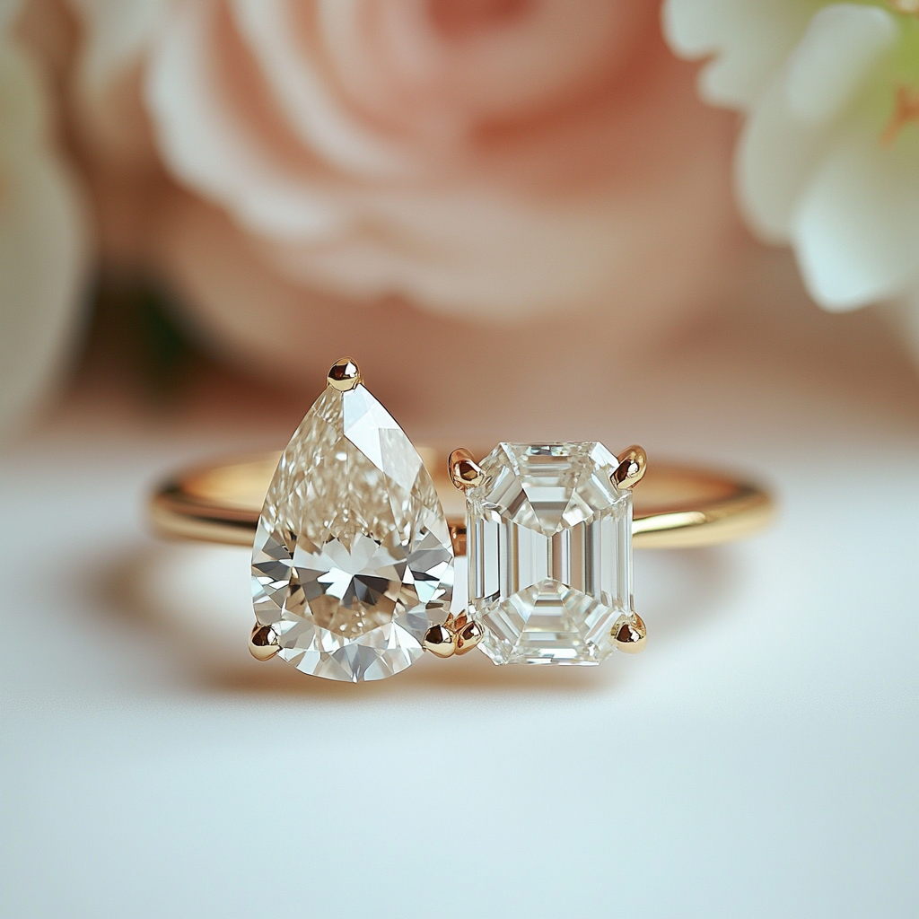 Thailora Lab Diamond Toi et Moi Ring - Fiona Diamonds - Fiona Diamonds