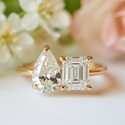 Quilynne Lab Diamond Toi et Moi Ring - Fiona Diamonds - Fiona Diamonds