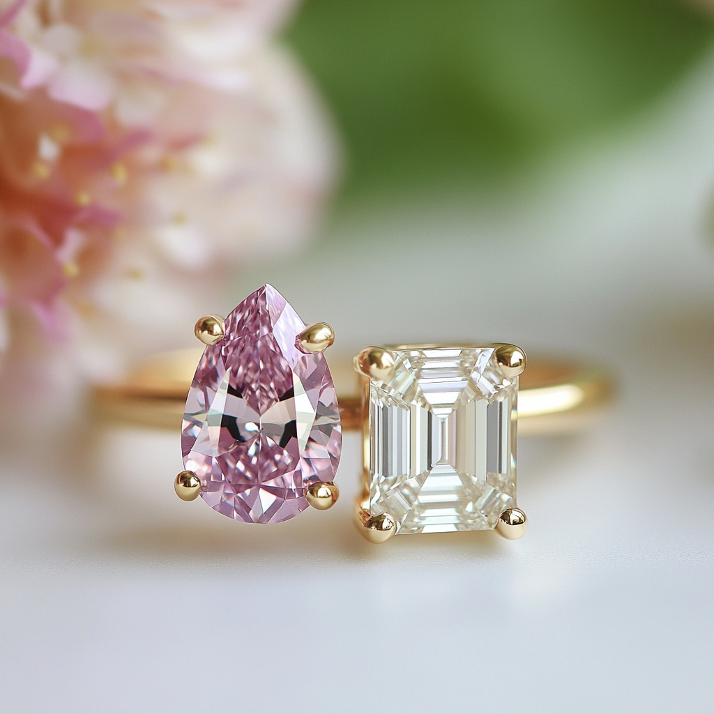 Prynessa Lab Diamond Toi et Moi Ring - Fiona Diamonds - Fiona Diamonds