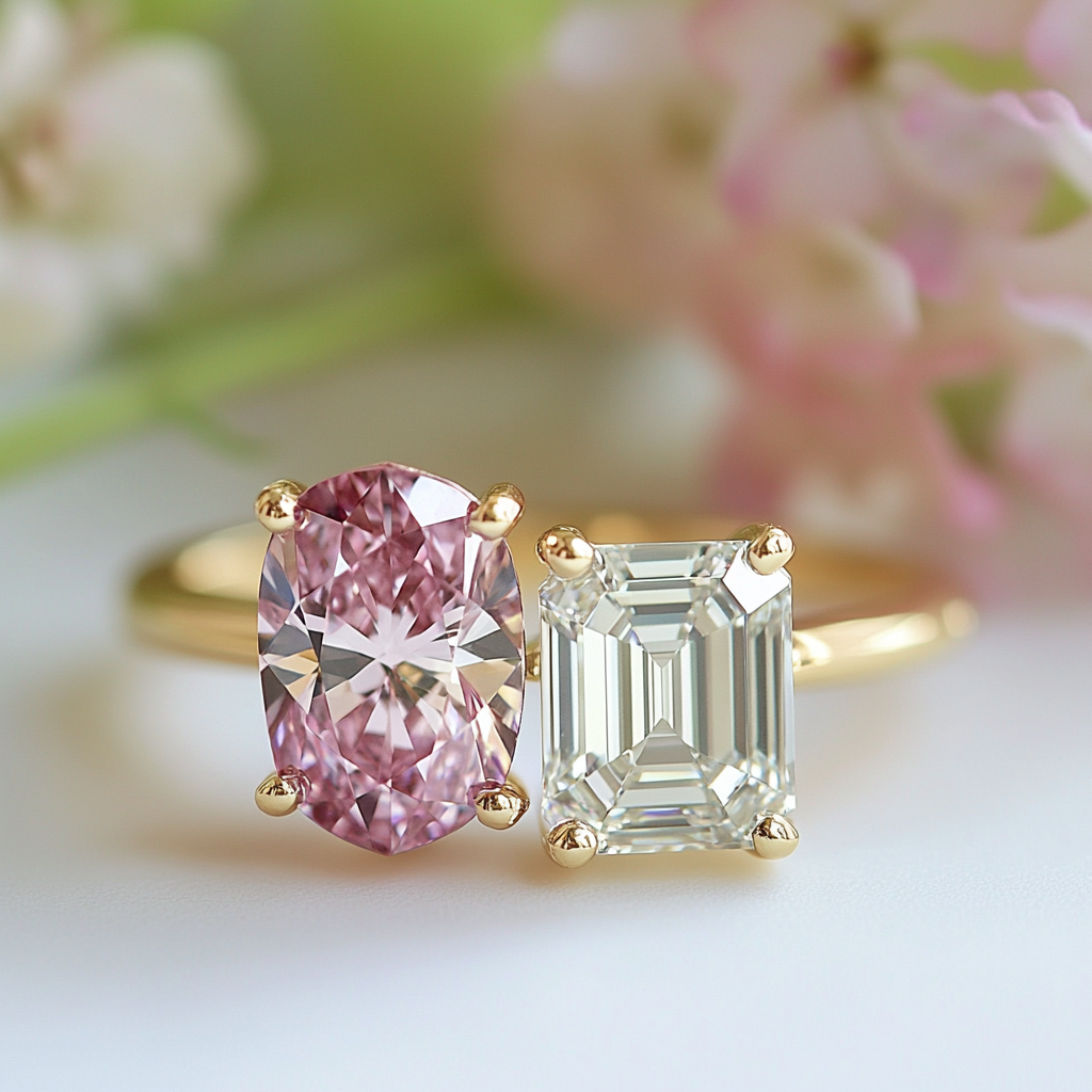 Noravelle Lab Diamond Toi et Moi Ring - Fiona Diamonds - Fiona Diamonds