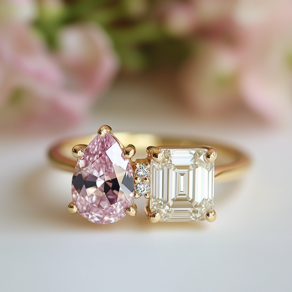 Myrathra Lab Diamond Toi et Moi Ring - Fiona Diamonds - Fiona Diamonds