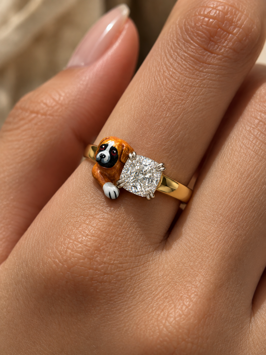 Pawson Cushion Lab Diamond Ring