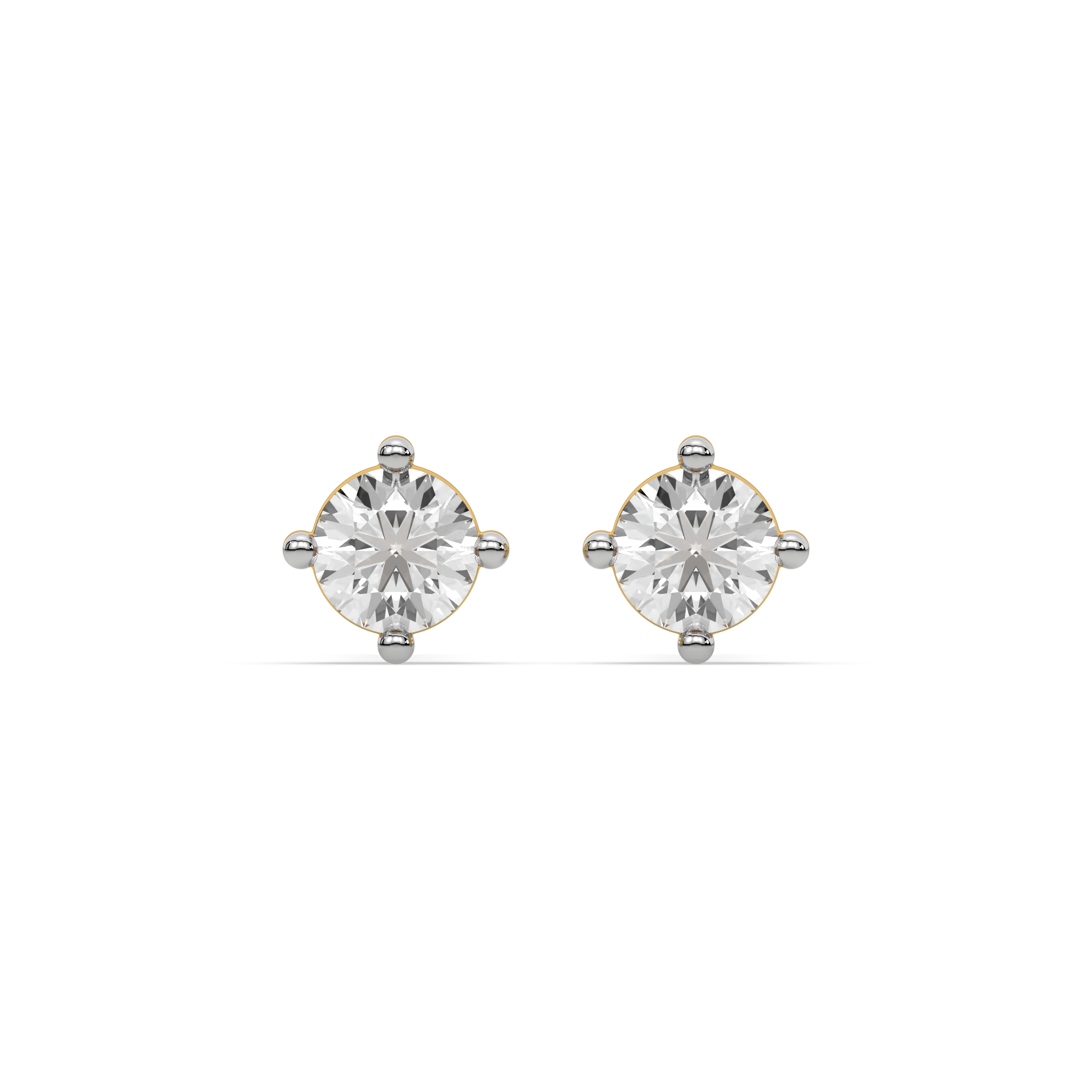 0.43ct Lab Grown Diamond Earring in 18kt Gold Vermeil - Fiona Diamonds - Fiona Diamonds