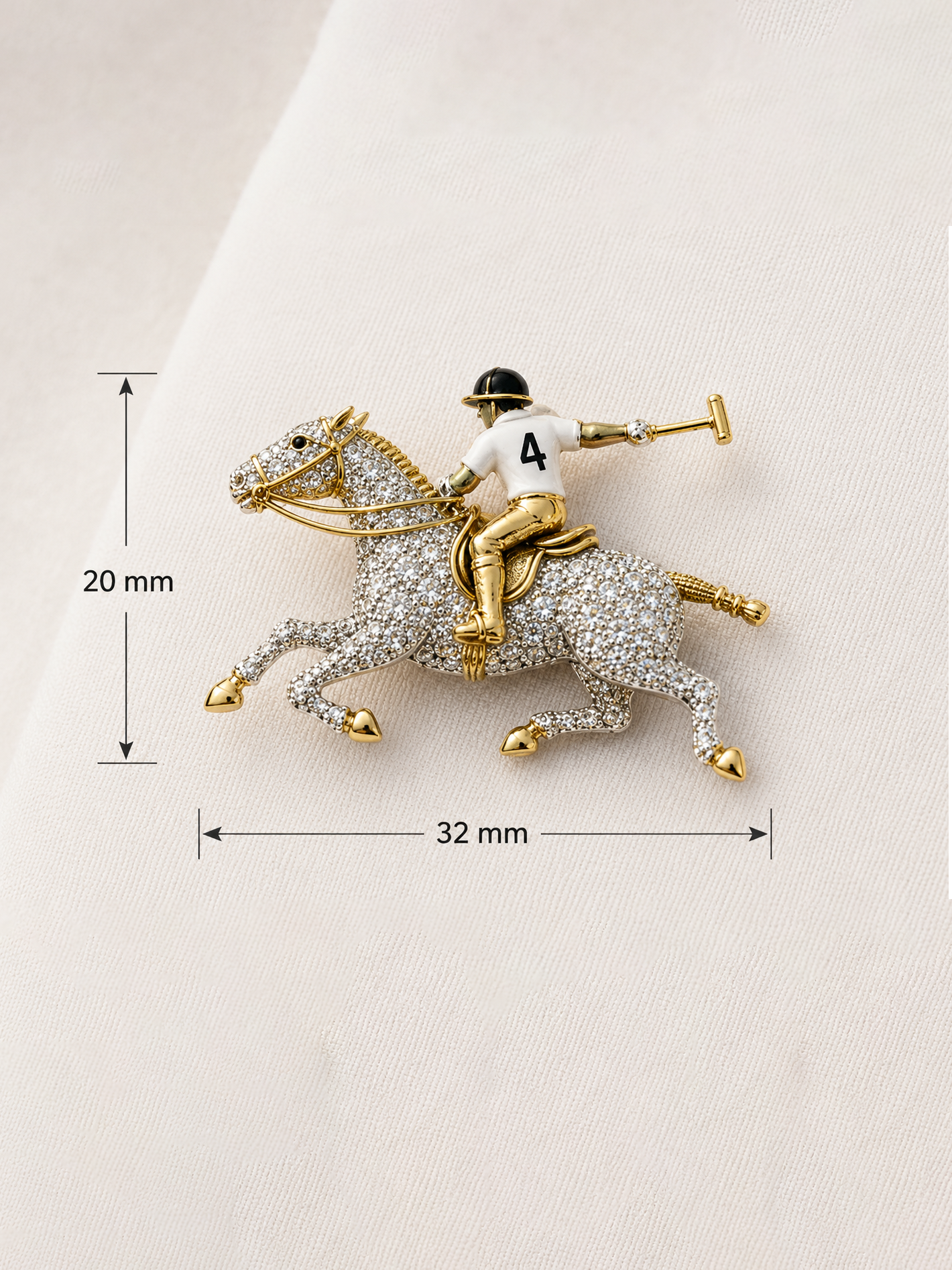 Equestrian Rider Lab Diamond Cufflink