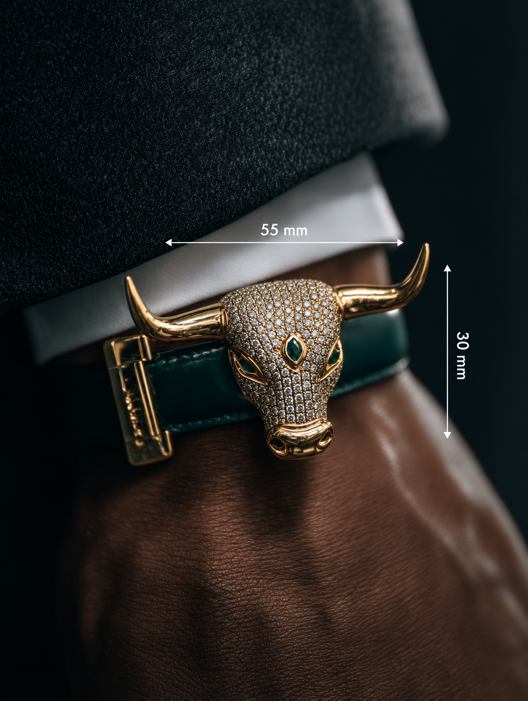 Obsidian Bull Lab Diamond Bracelet